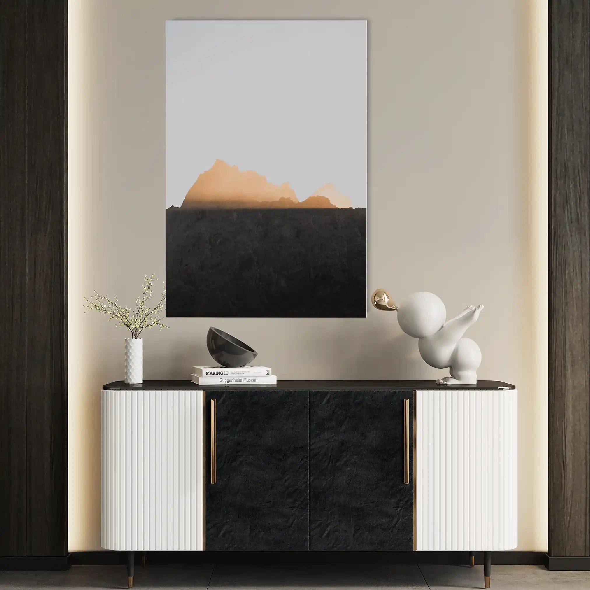 Landscape 061 Canvas Art 60 x 40 cm / Black