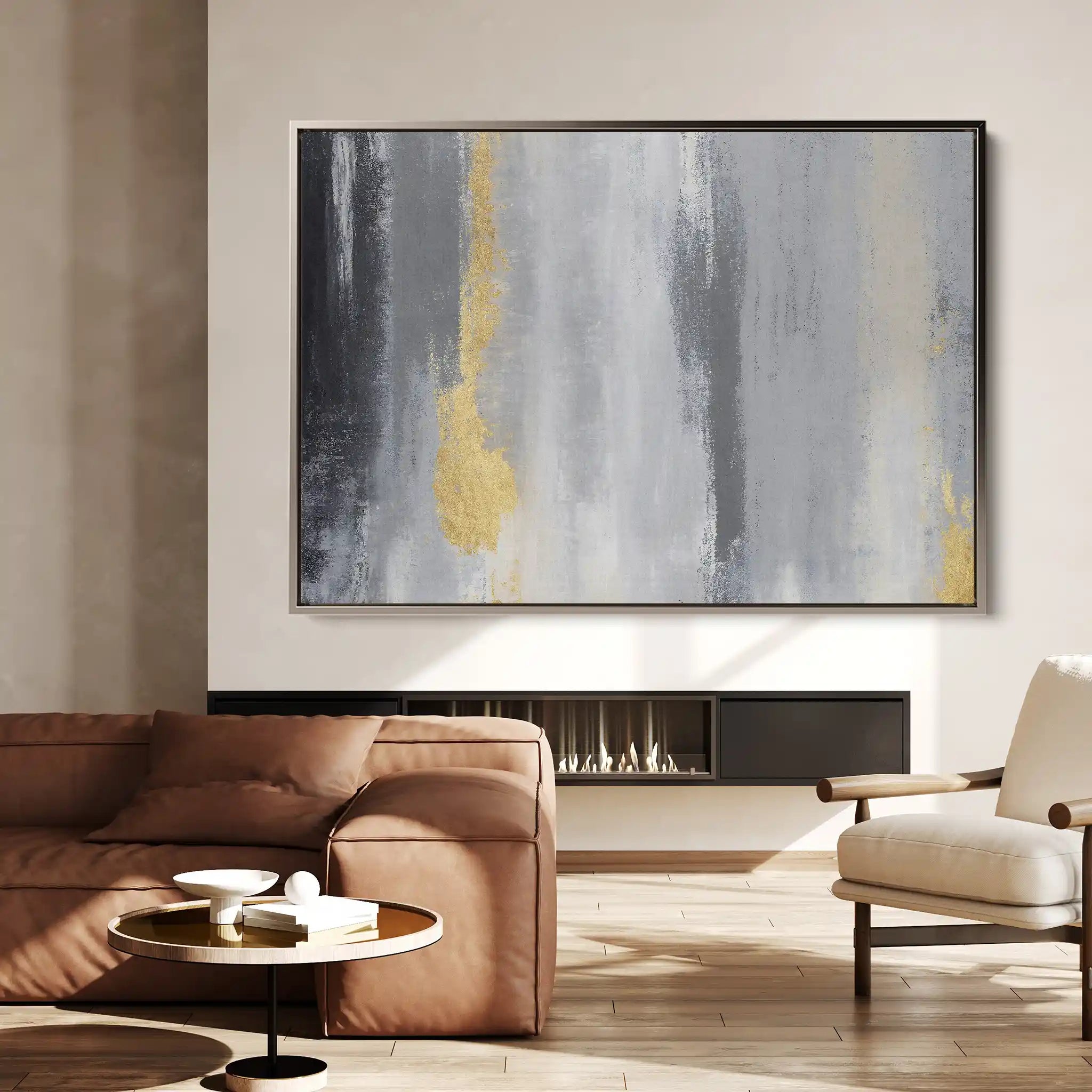 Abstract 062 Canvas Art 60 x 40 cm / Black