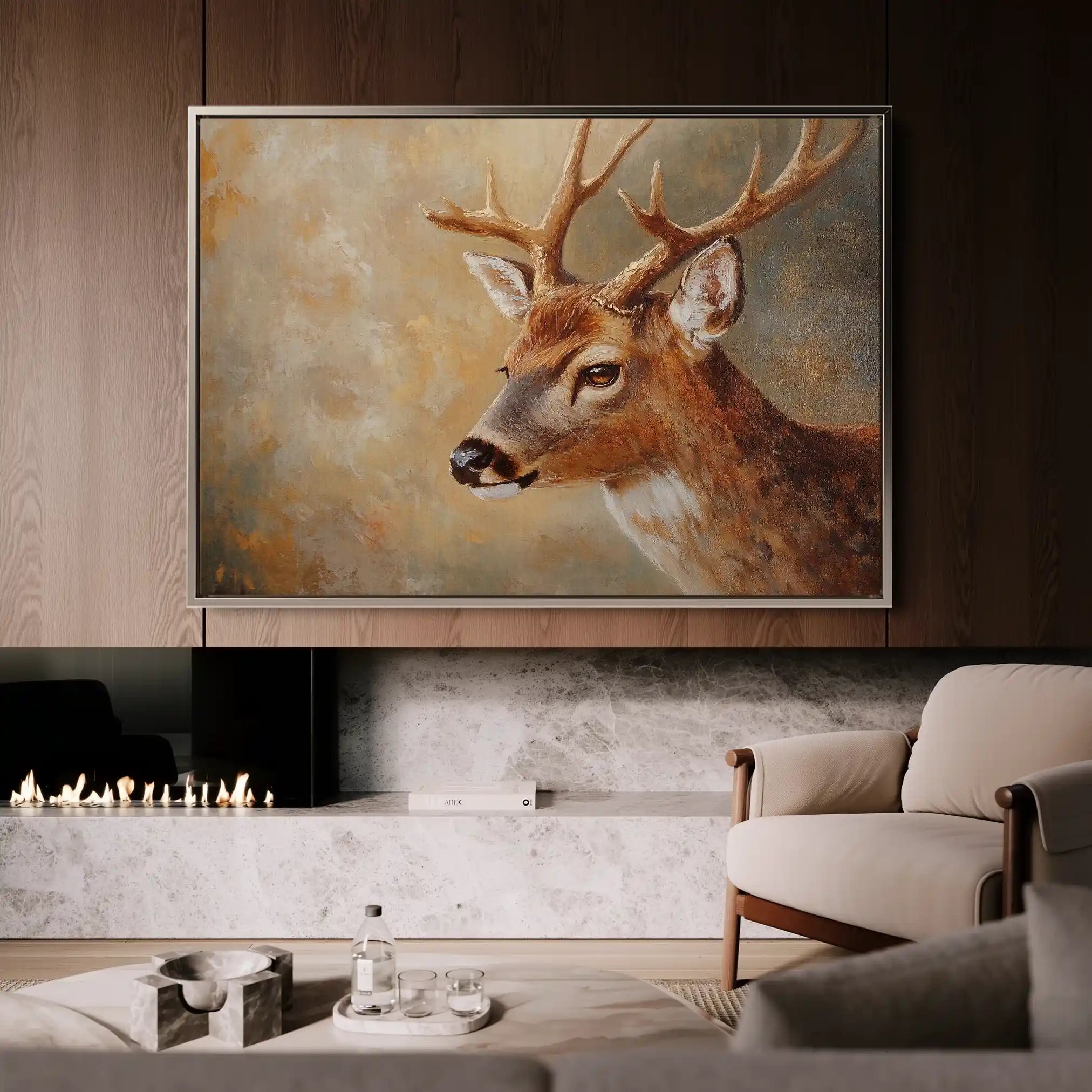 Animals 063 Canvas Art 60 x 40 cm / Black