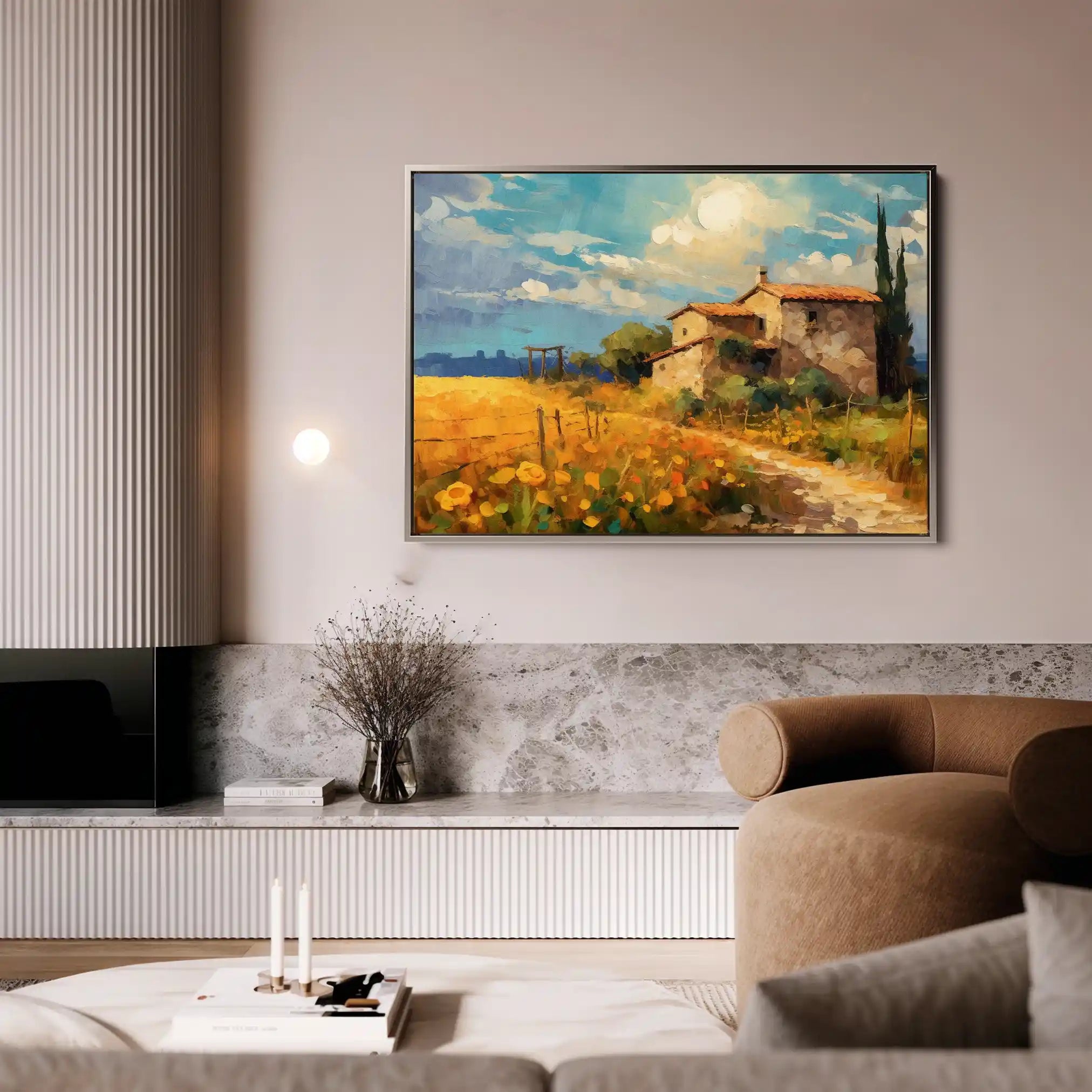 Landscape 063 Canvas Art 60 x 40 cm / Black