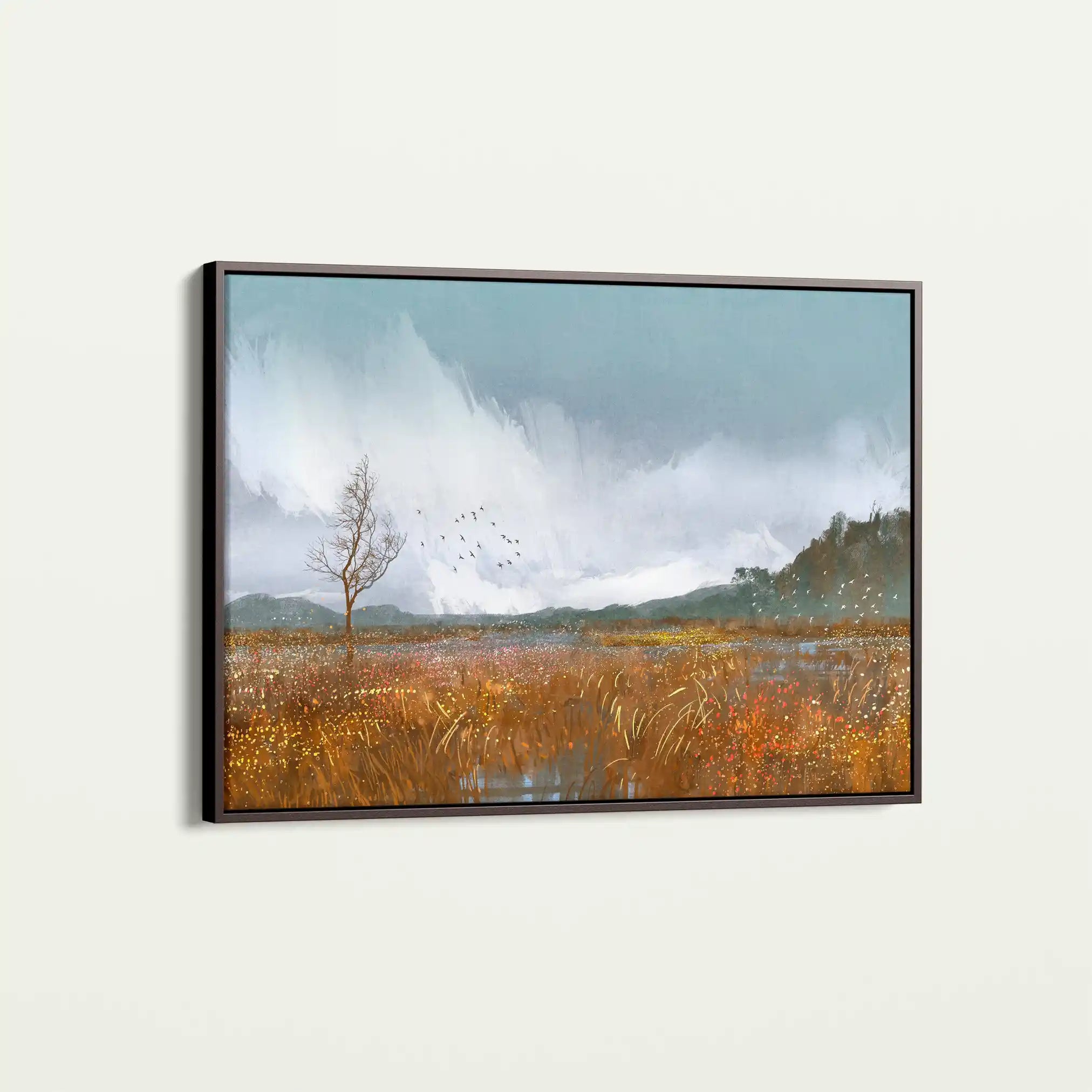 Landscape 064 Canvas Art 60 x 40 cm / Black
