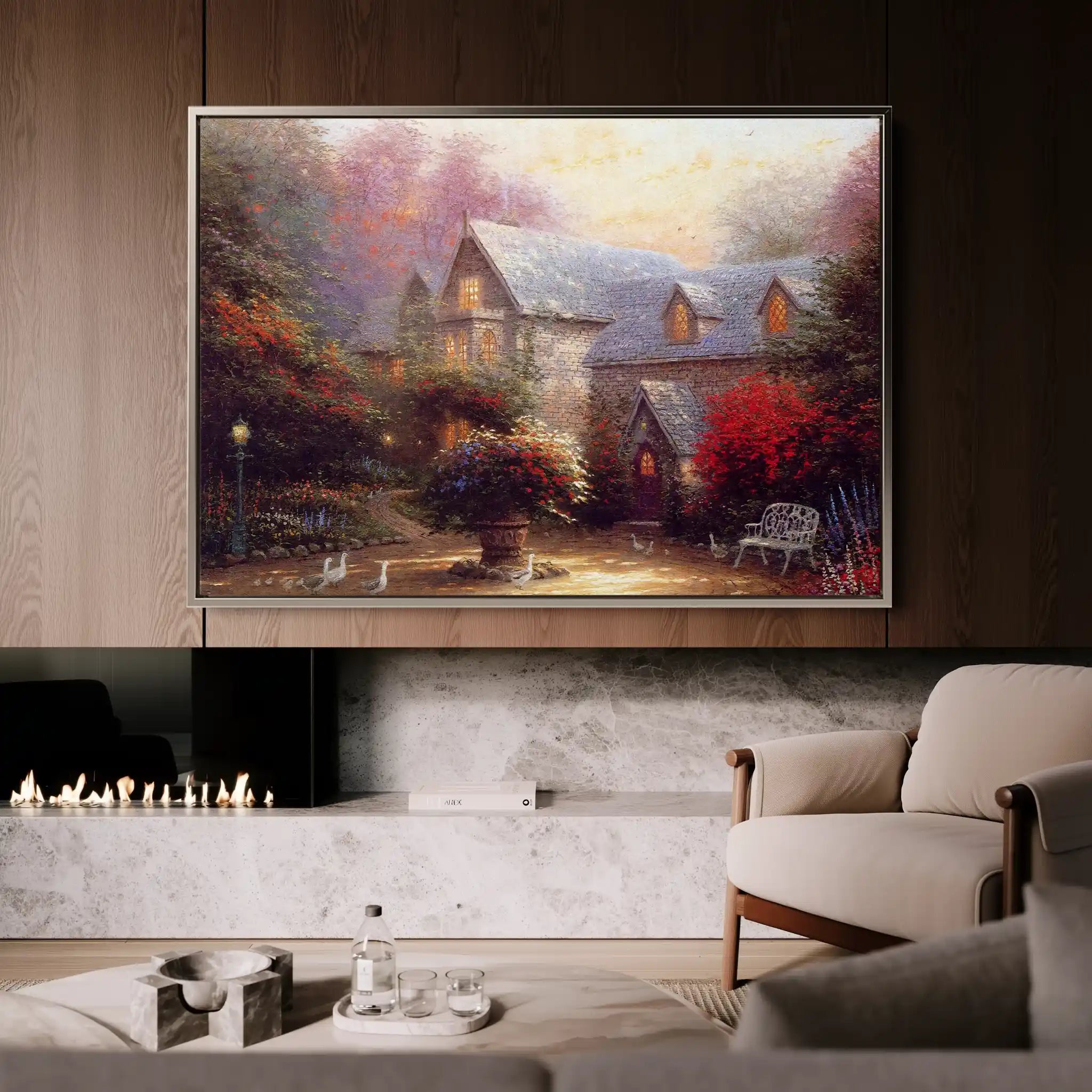Landscape 065 Canvas Art 60 x 40 cm / Black