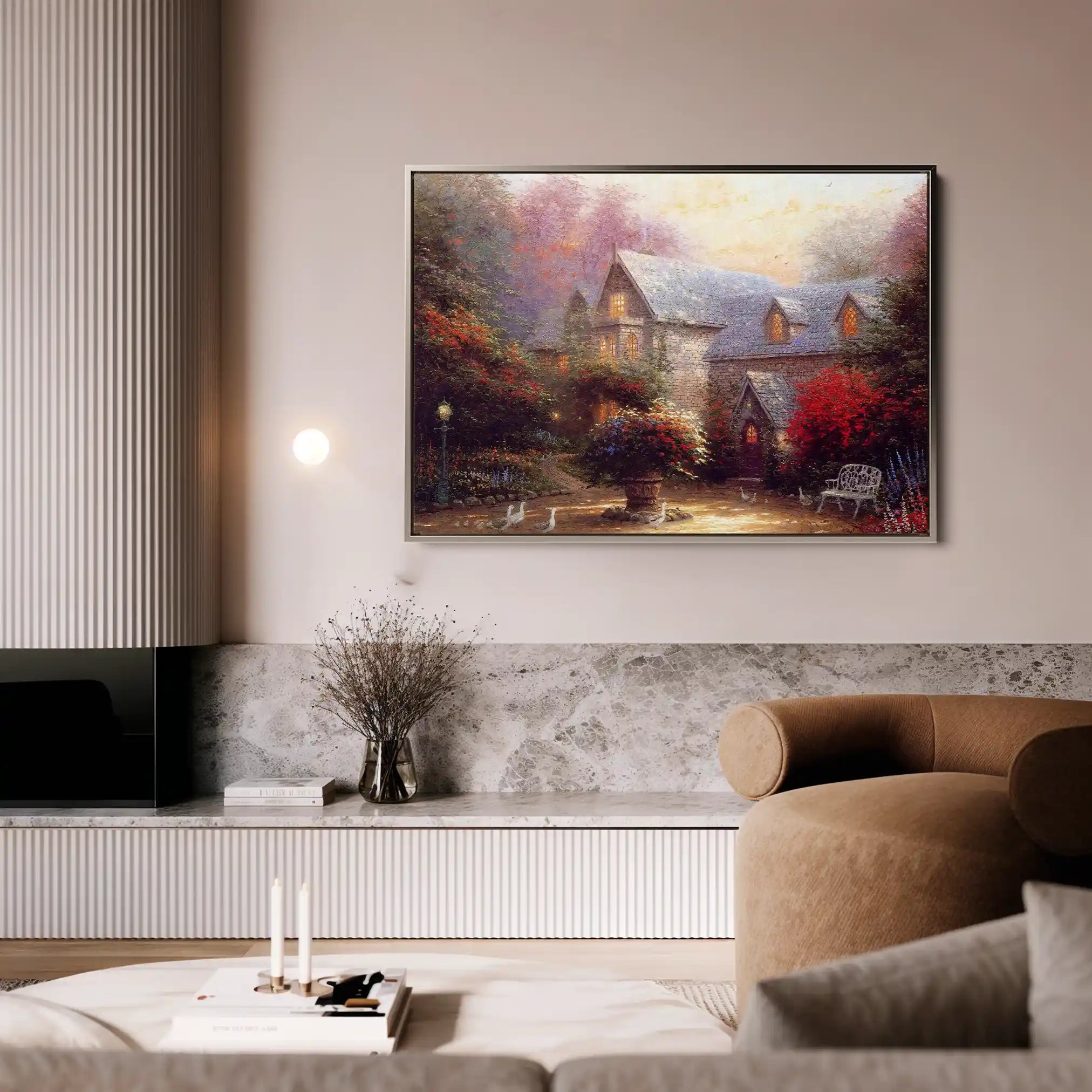 Landscape 065 Canvas Art 60 x 40 cm / Black