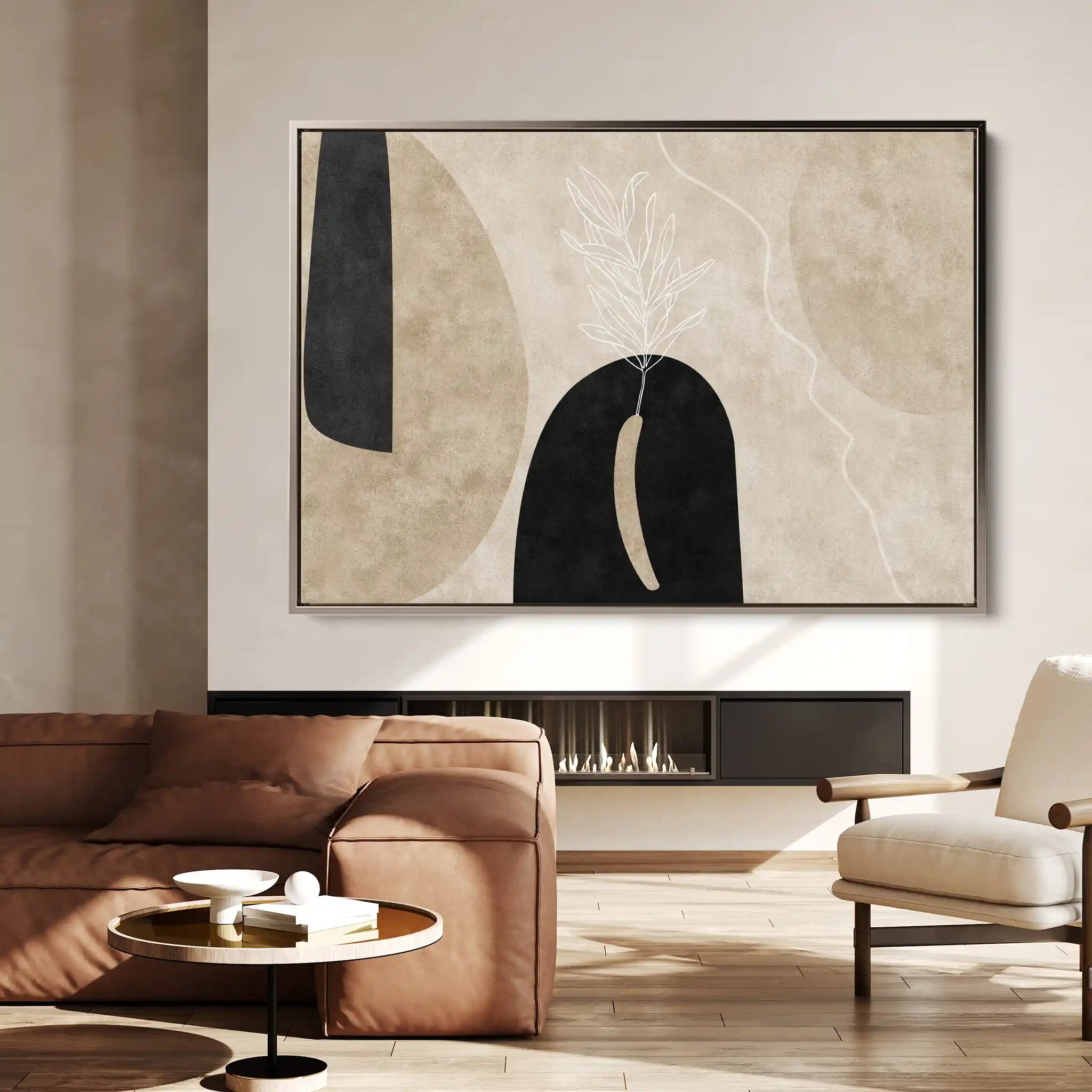 Boho 066 Canvas Art 60 x 40 cm / Black