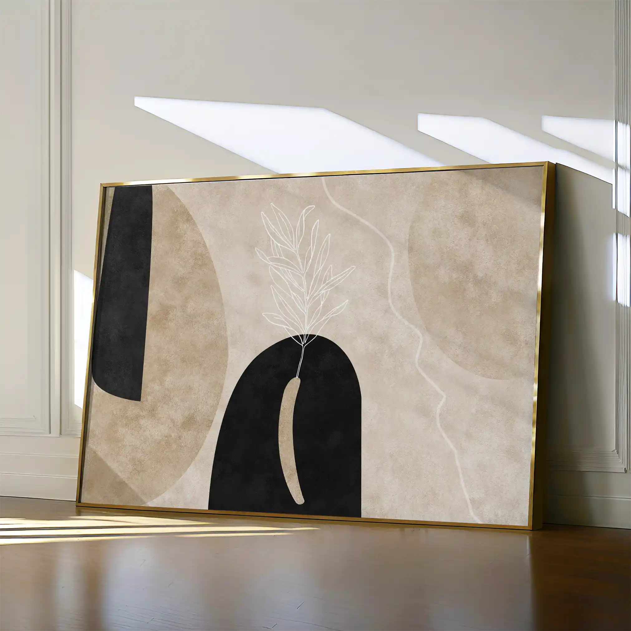 Boho 066 Canvas Art 60 x 40 cm / Black