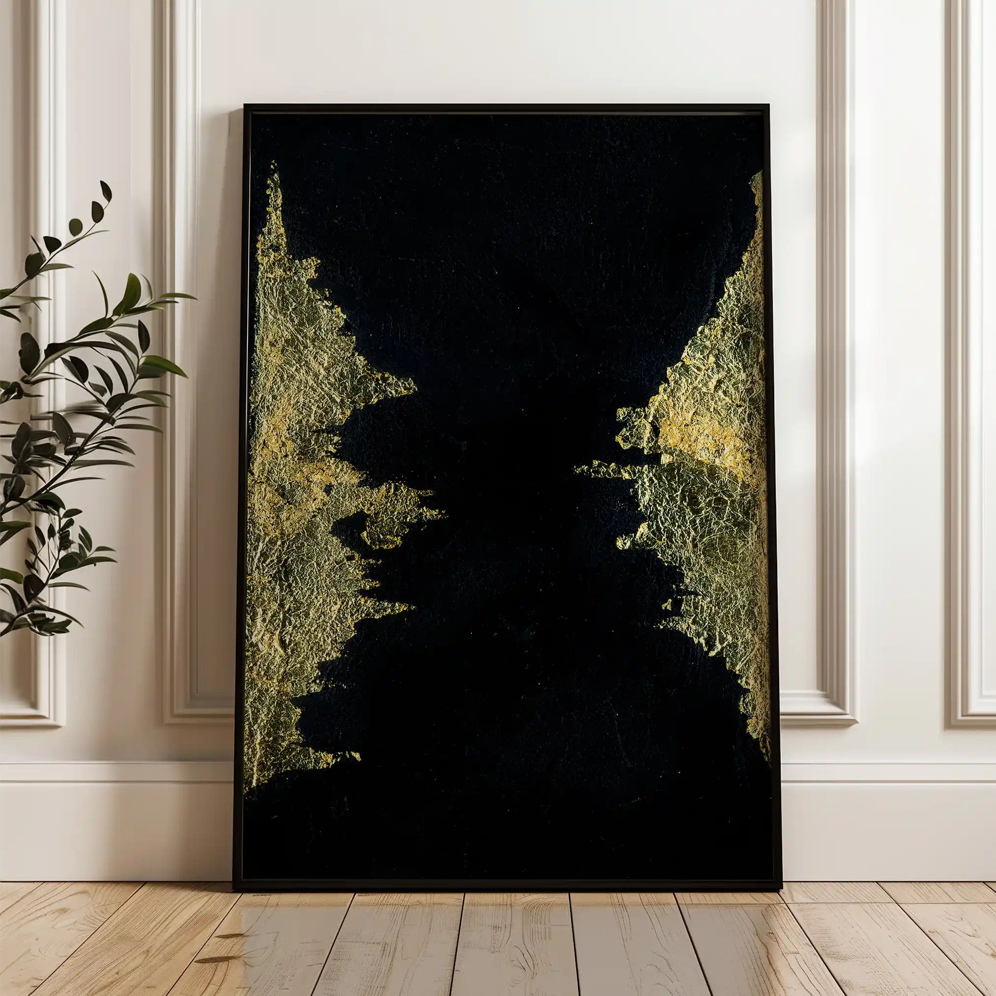 Abstract 067 Canvas Art 60 x 40 cm / Black