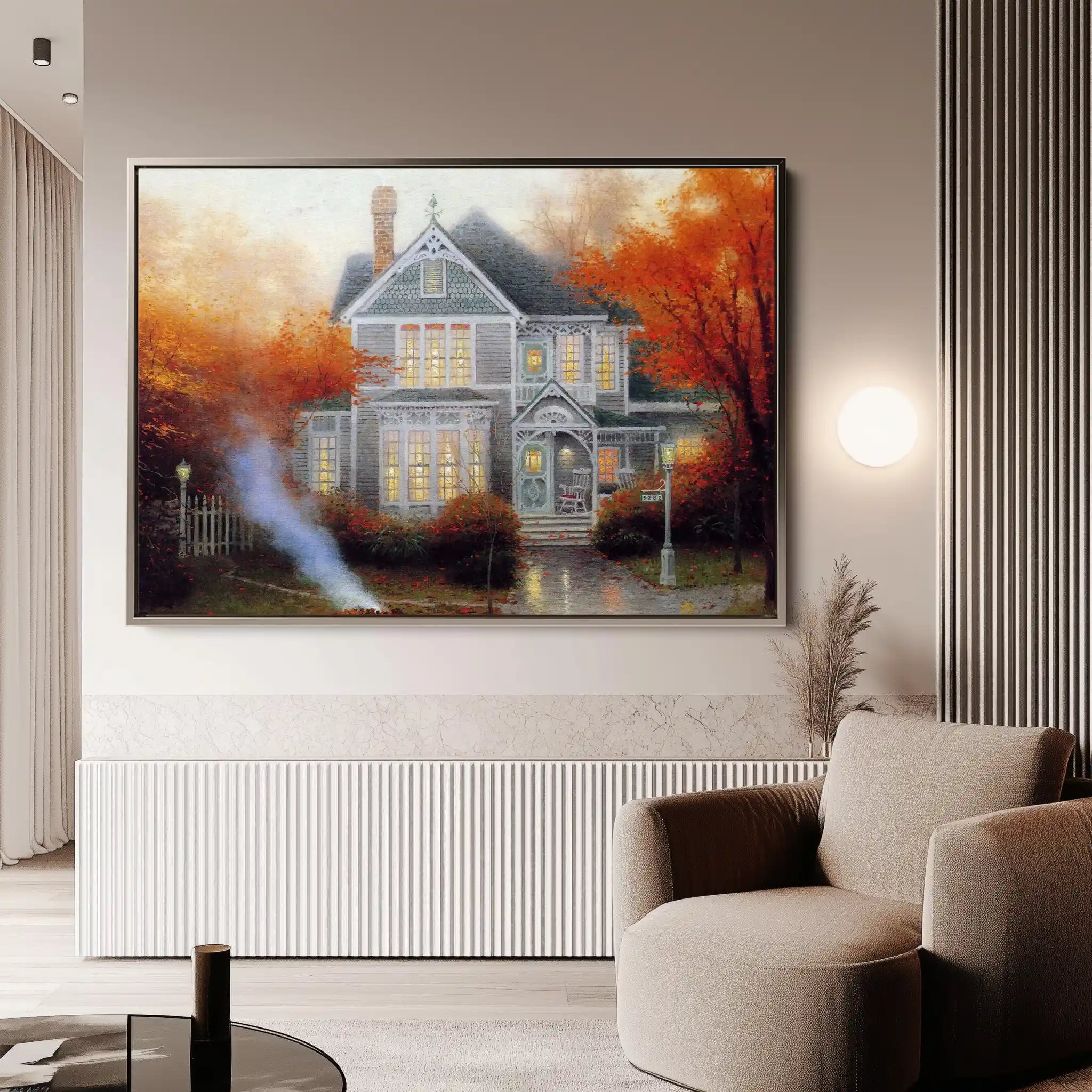 Landscape 067 Canvas Art 60 x 40 cm / Black