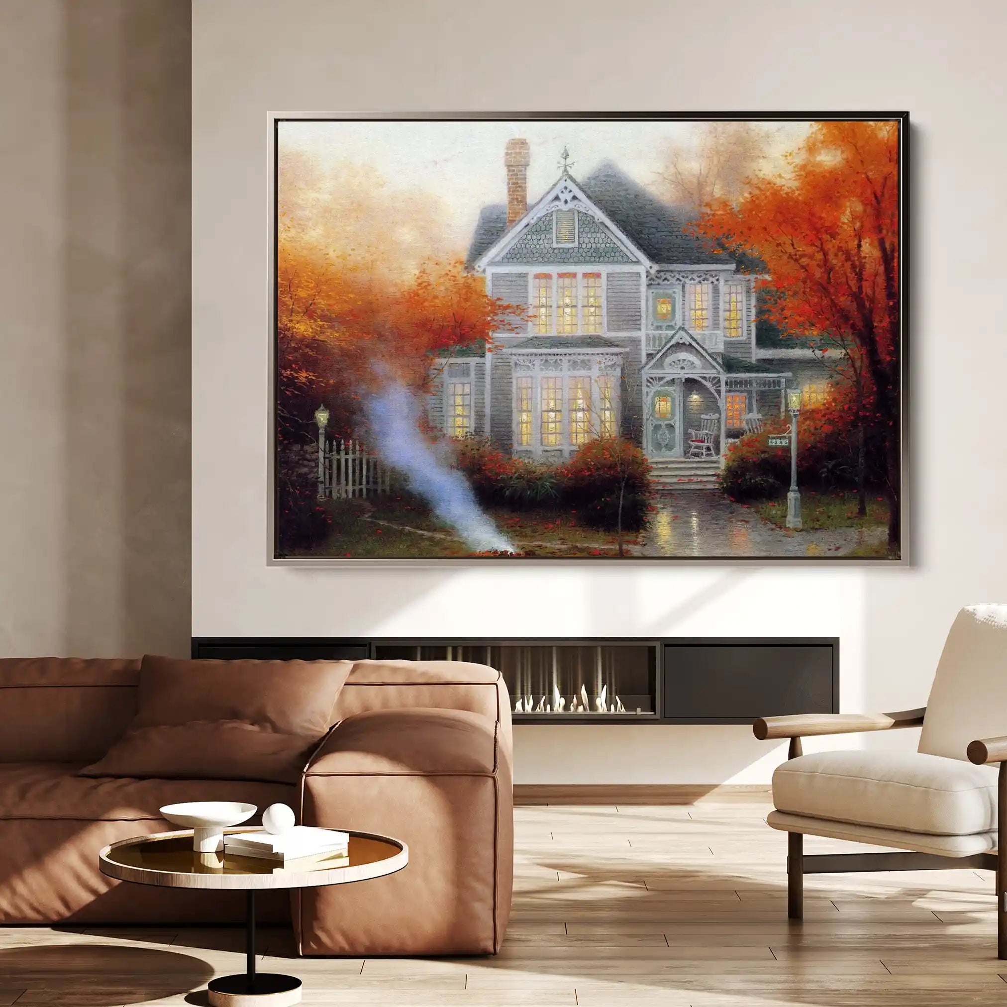 Landscape 067 Canvas Art 60 x 40 cm / Black