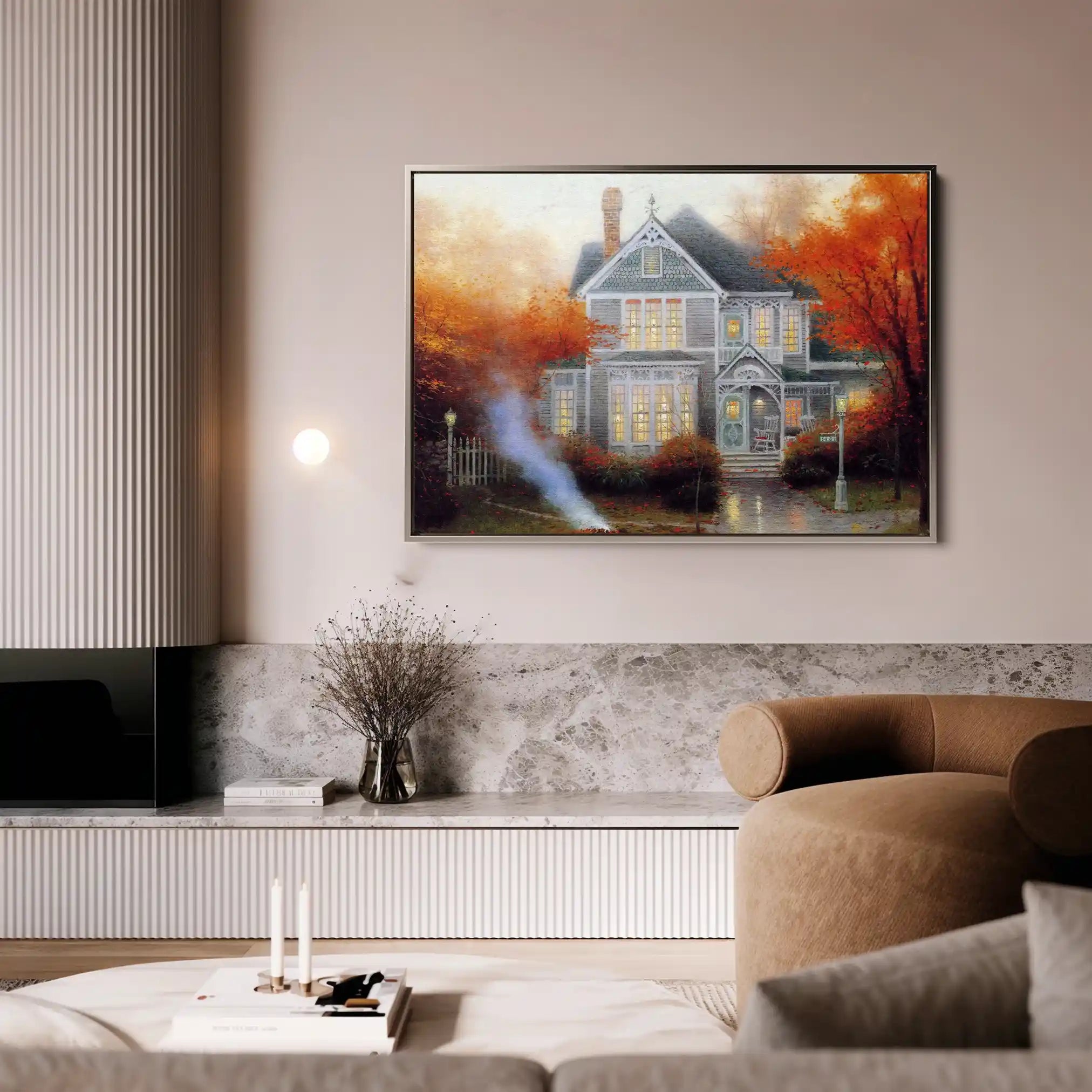 Landscape 067 Canvas Art 60 x 40 cm / Black