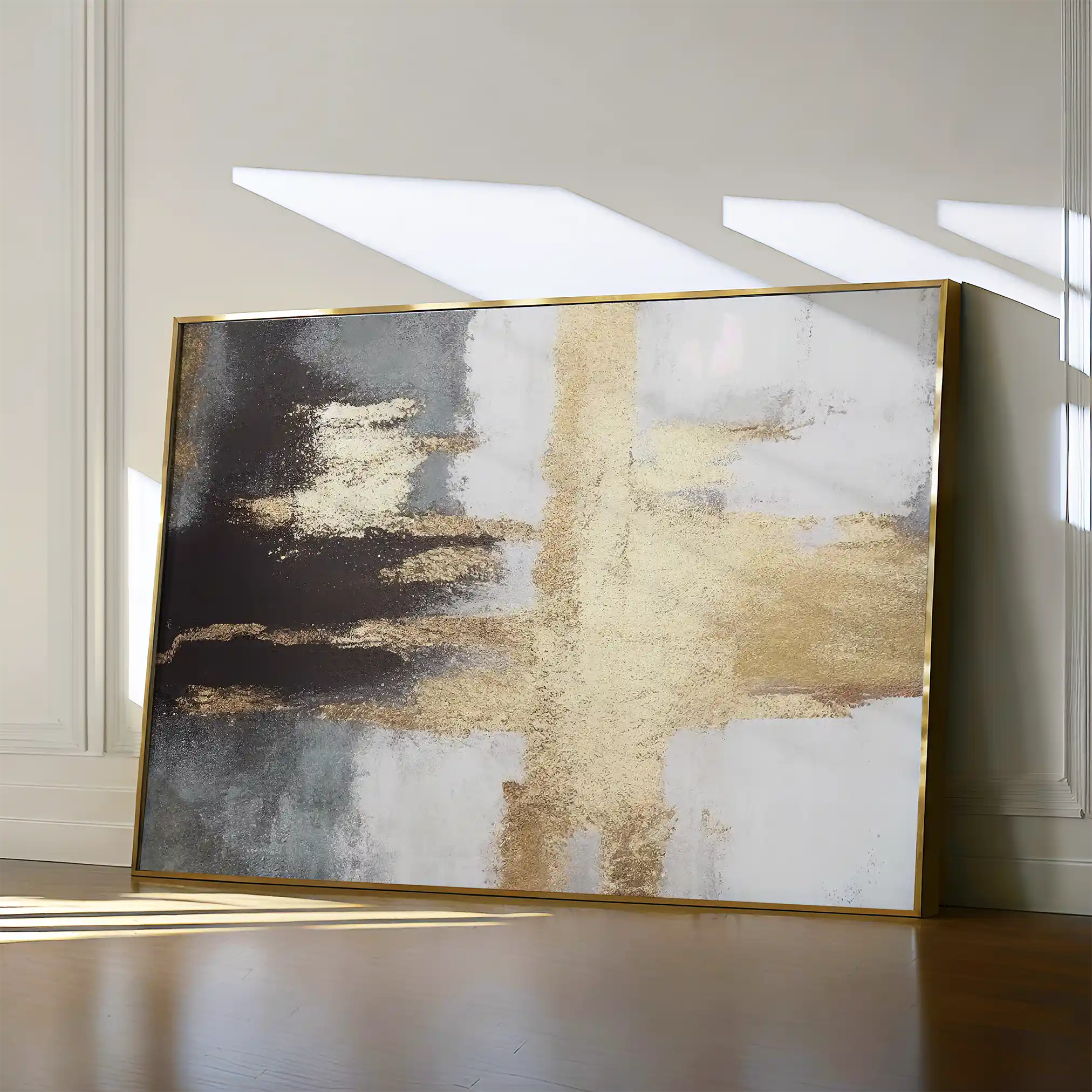 Abstract 068 Canvas Art 60 x 40 cm / Black