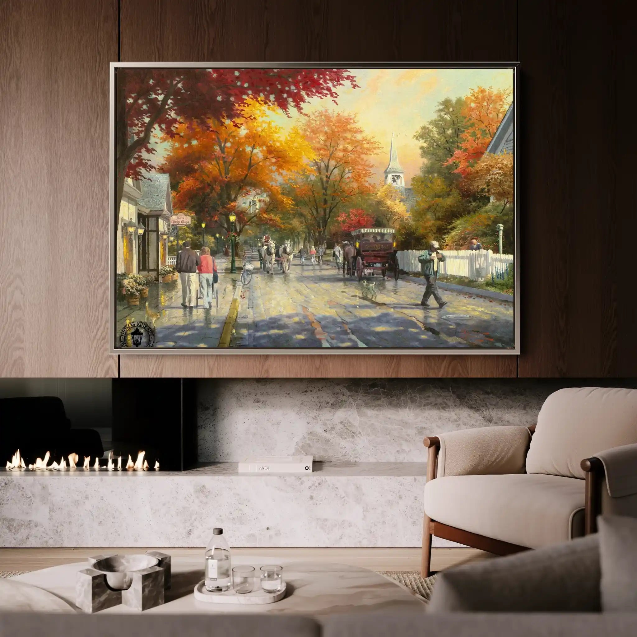 Landscape 068 Canvas Art 60 x 40 cm / Black