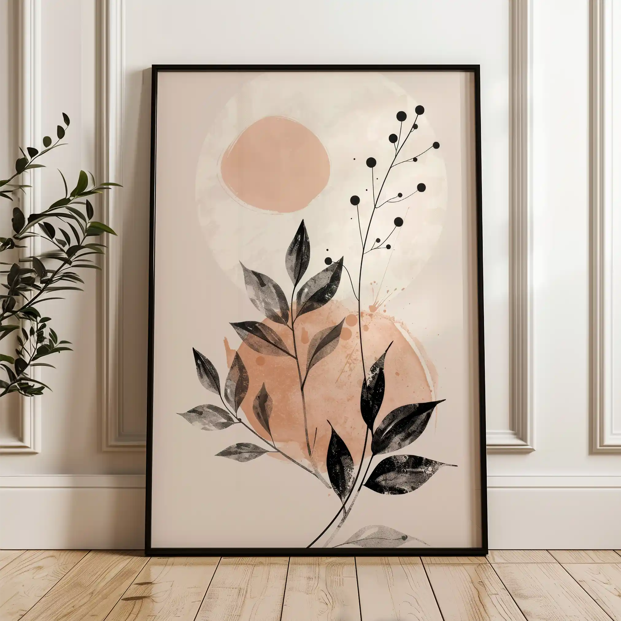 Boho 069 Canvas Art 60 x 40 cm / Black