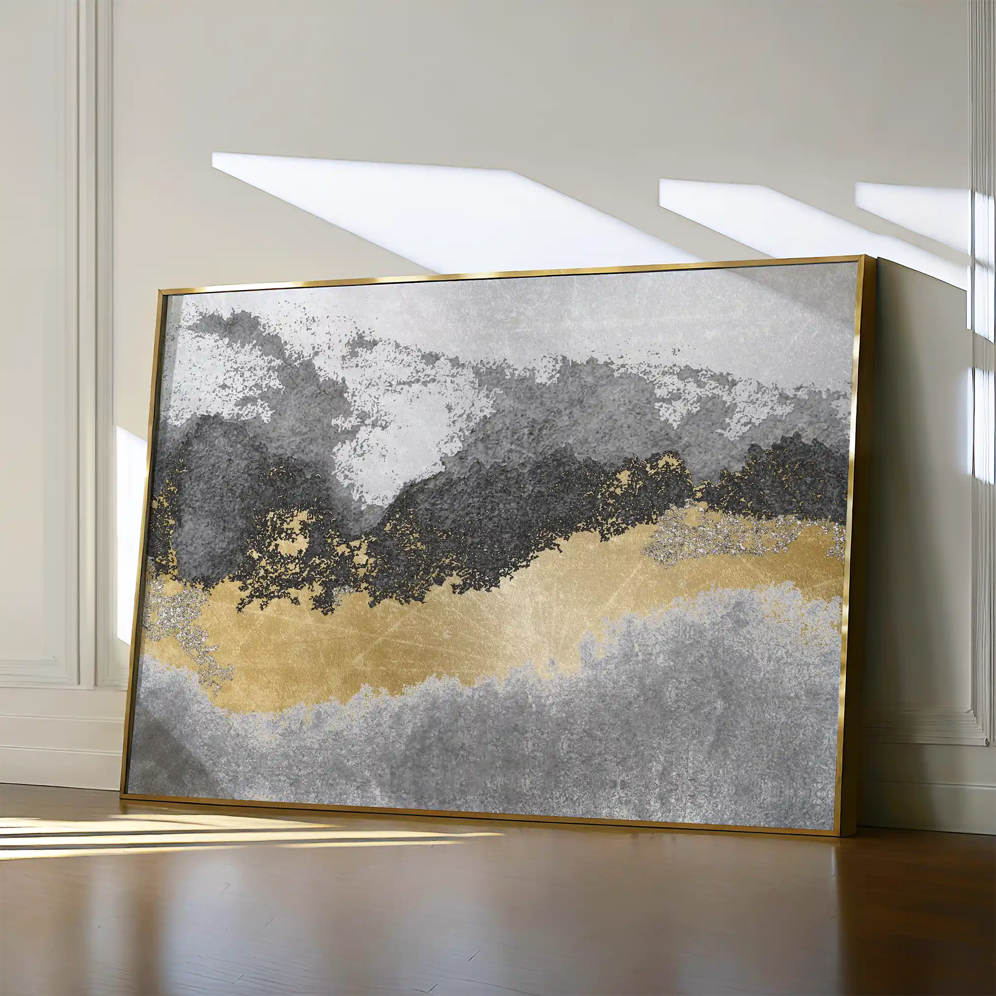 Abstract 070 Canvas Art 60 x 40 cm / Black