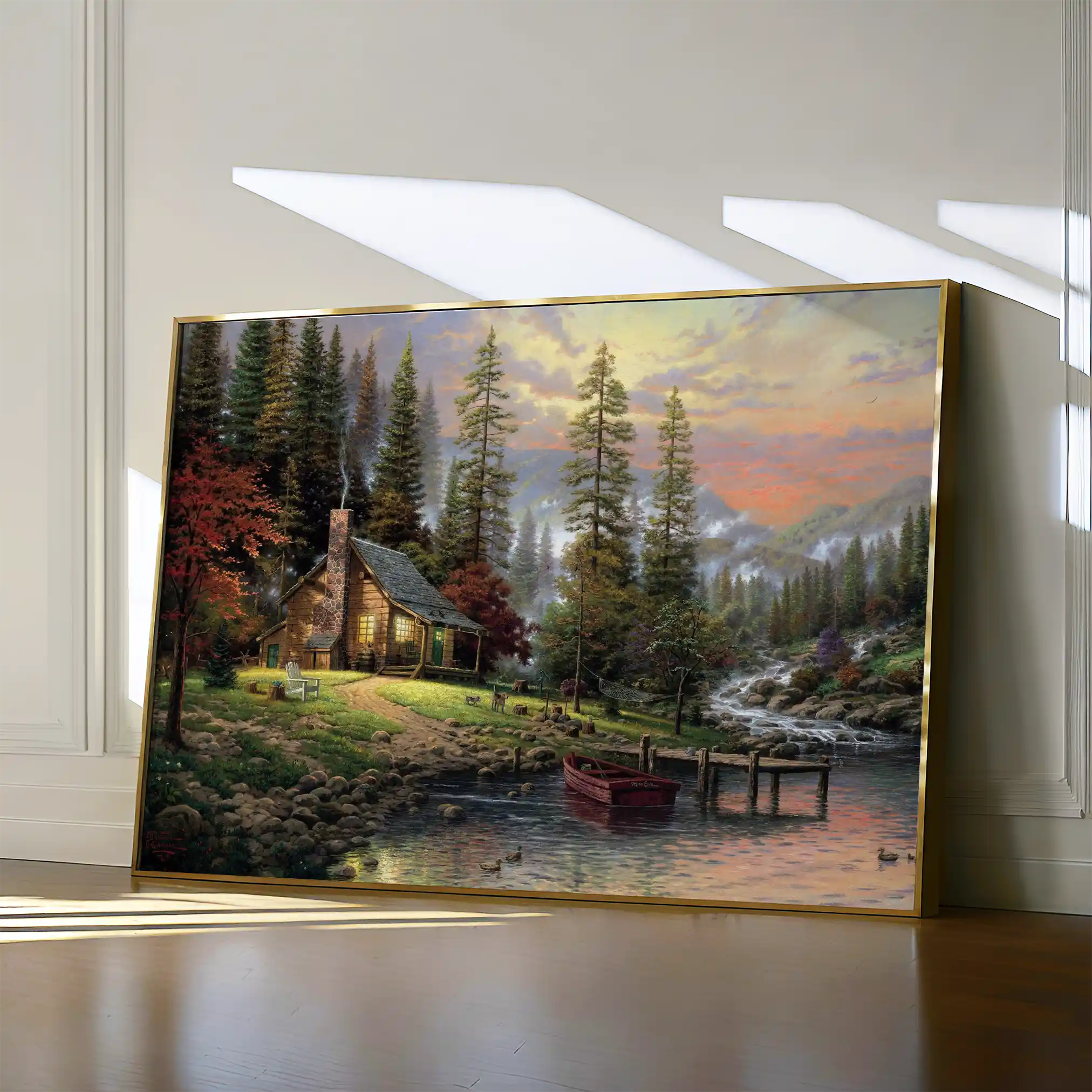 Landscape 070 Canvas Art 60 x 40 cm / Black