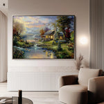 Landscape 071 Canvas Art 60 x 40 cm / Black