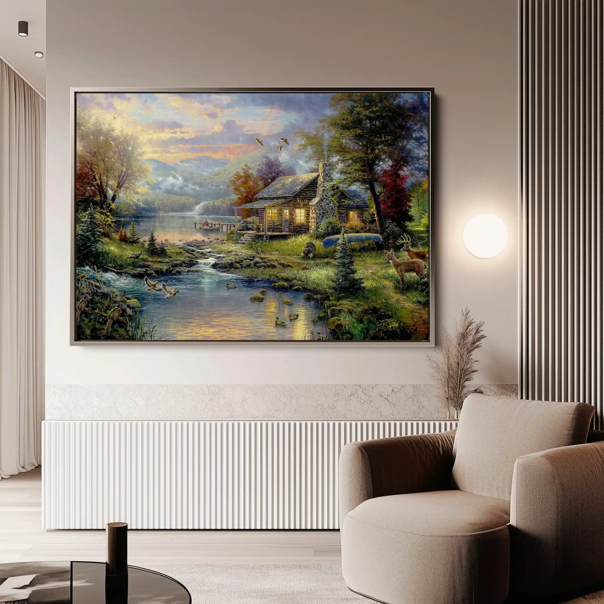 Landscape 071 Canvas Art 60 x 40 cm / Black