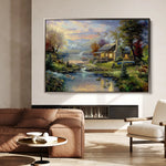 Landscape 071 Canvas Art 60 x 40 cm / Black