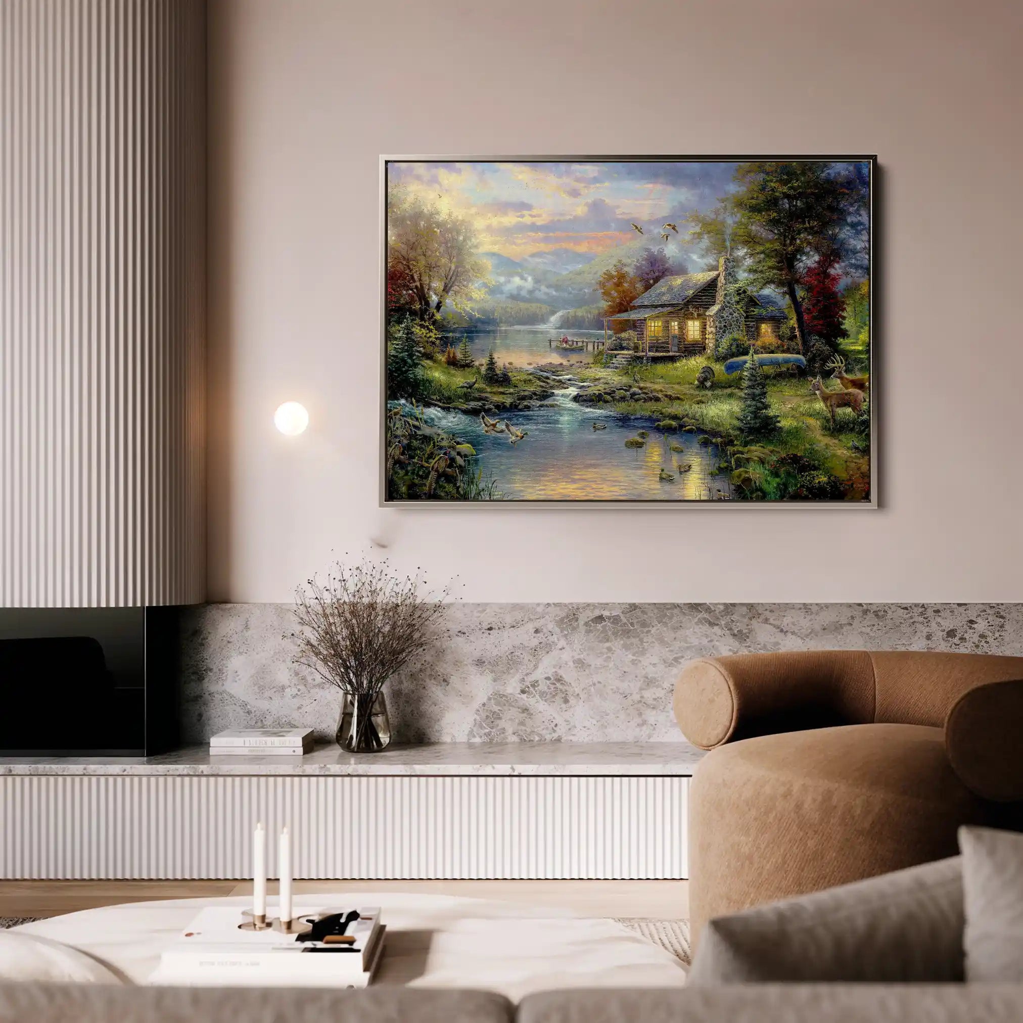 Landscape 071 Canvas Art 60 x 40 cm / Black
