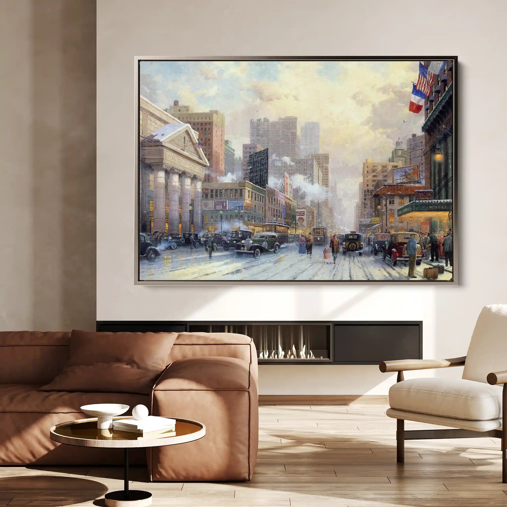 Landscape 072 Canvas Art 60 x 40 cm / Black