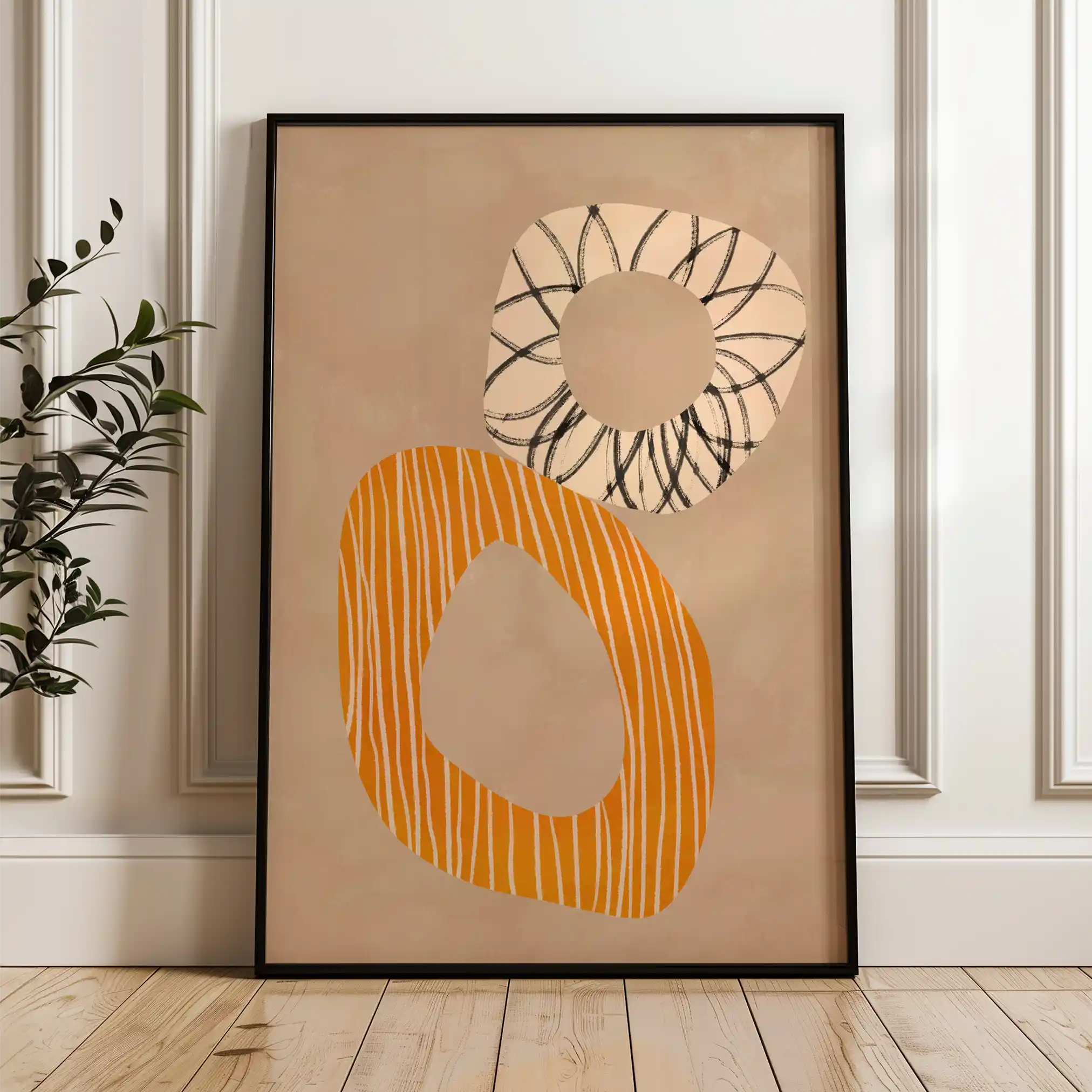 Boho 073 Canvas Art 60 x 40 cm / Black