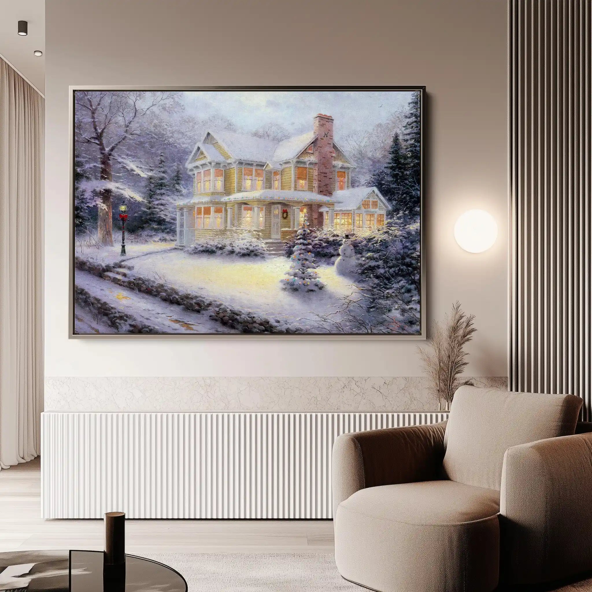 Landscape 073 Canvas Art 60 x 40 cm / Black