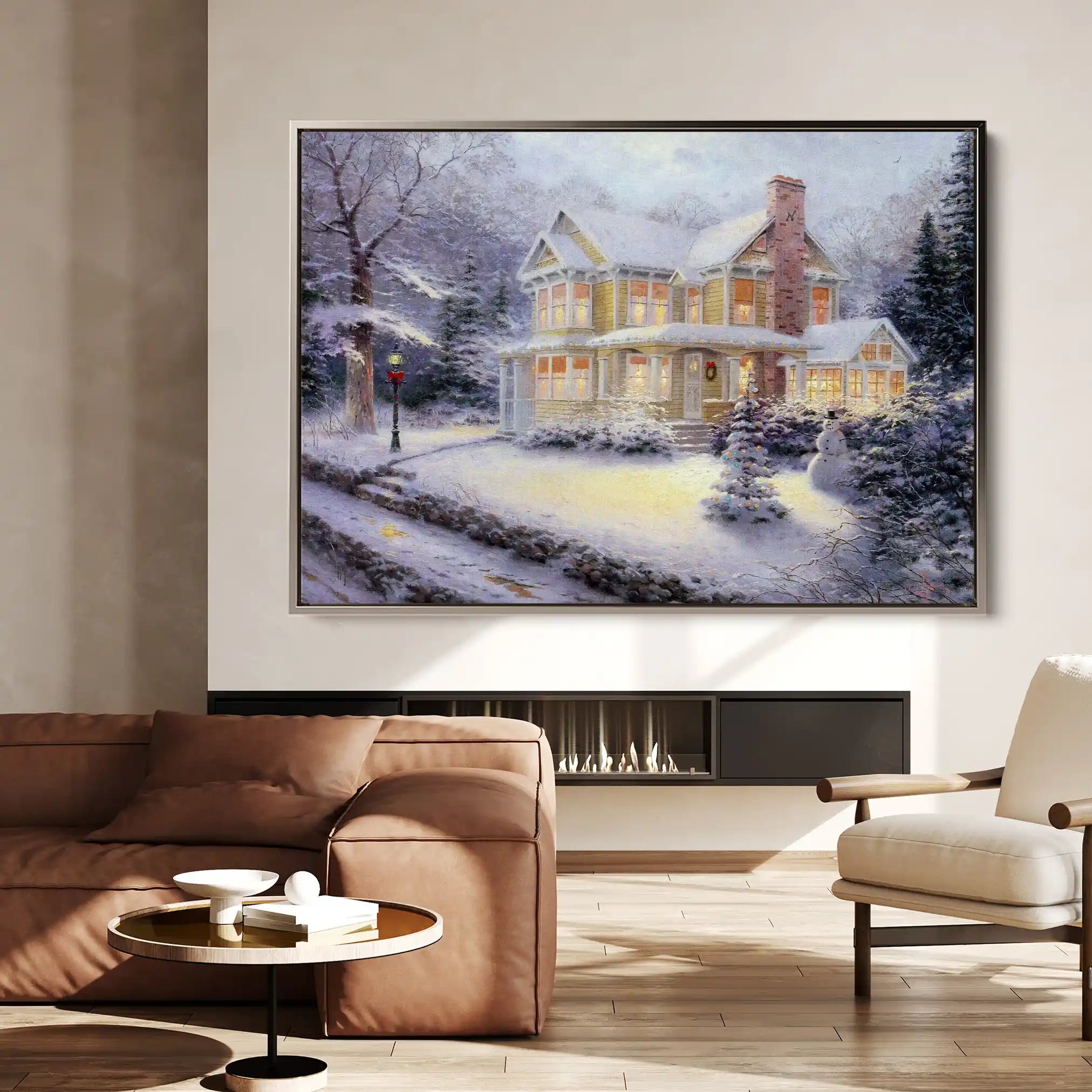 Landscape 073 Canvas Art 60 x 40 cm / Black