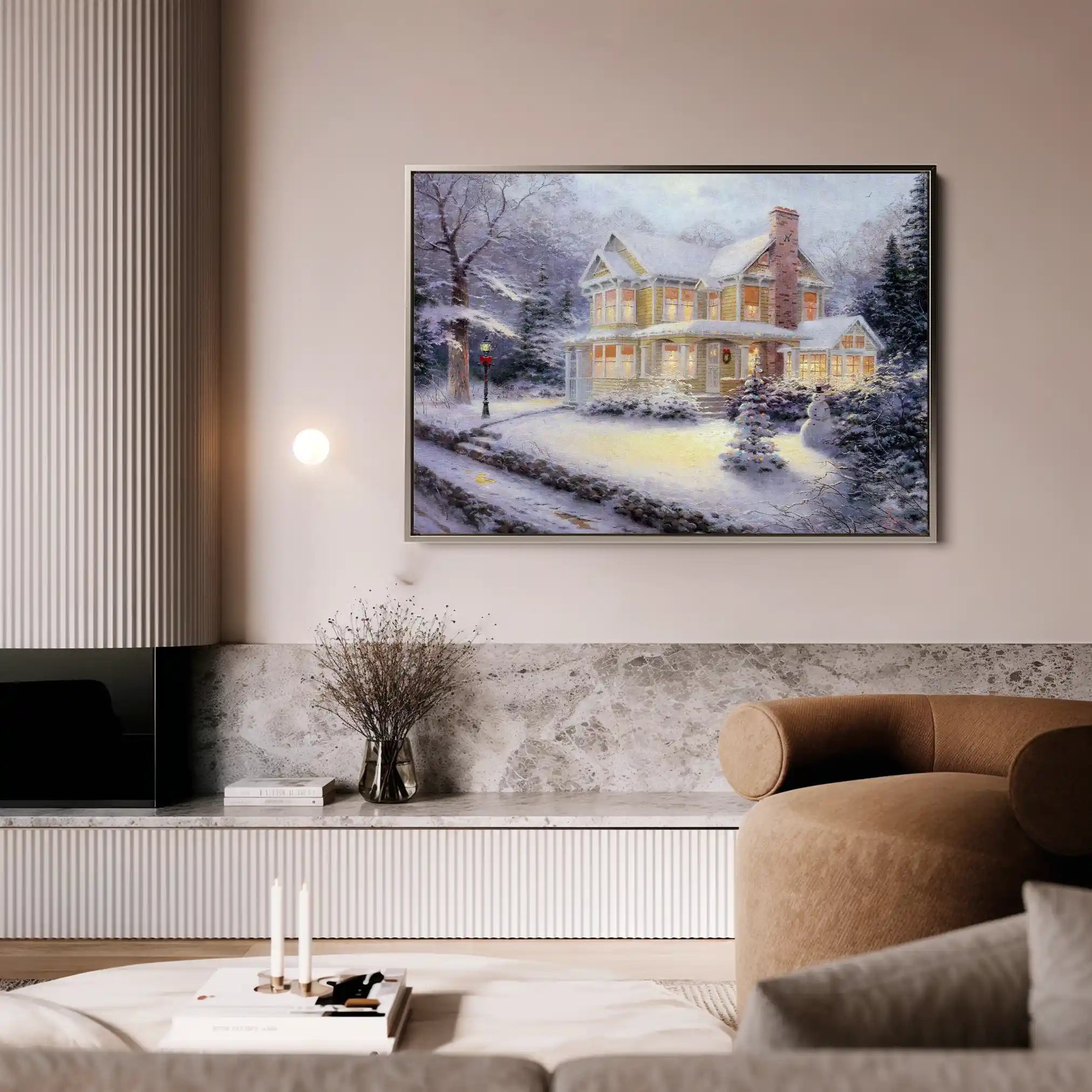 Landscape 073 Canvas Art 60 x 40 cm / Black