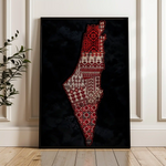 Palestine 073 Canvas Art 60 x 40 cm / Black
