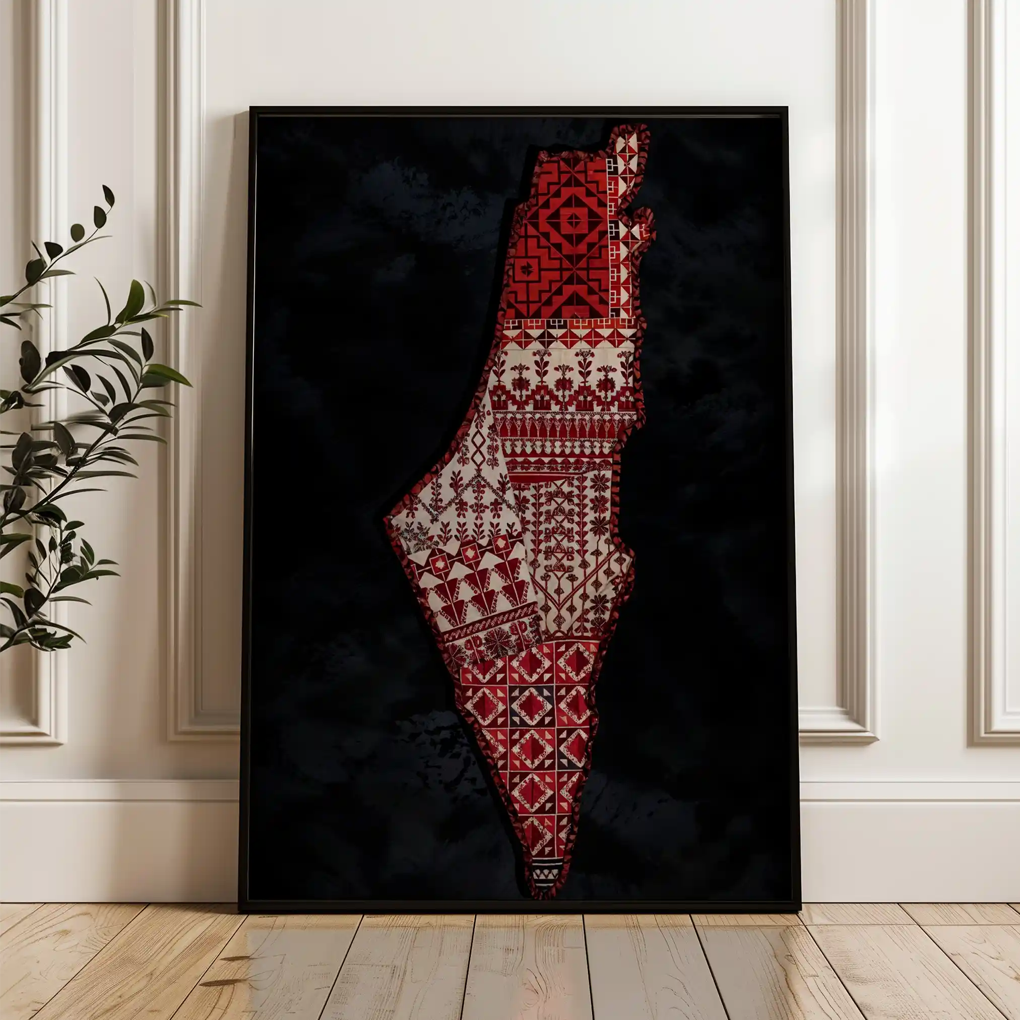 Palestine 073 Canvas Art 60 x 40 cm / Black