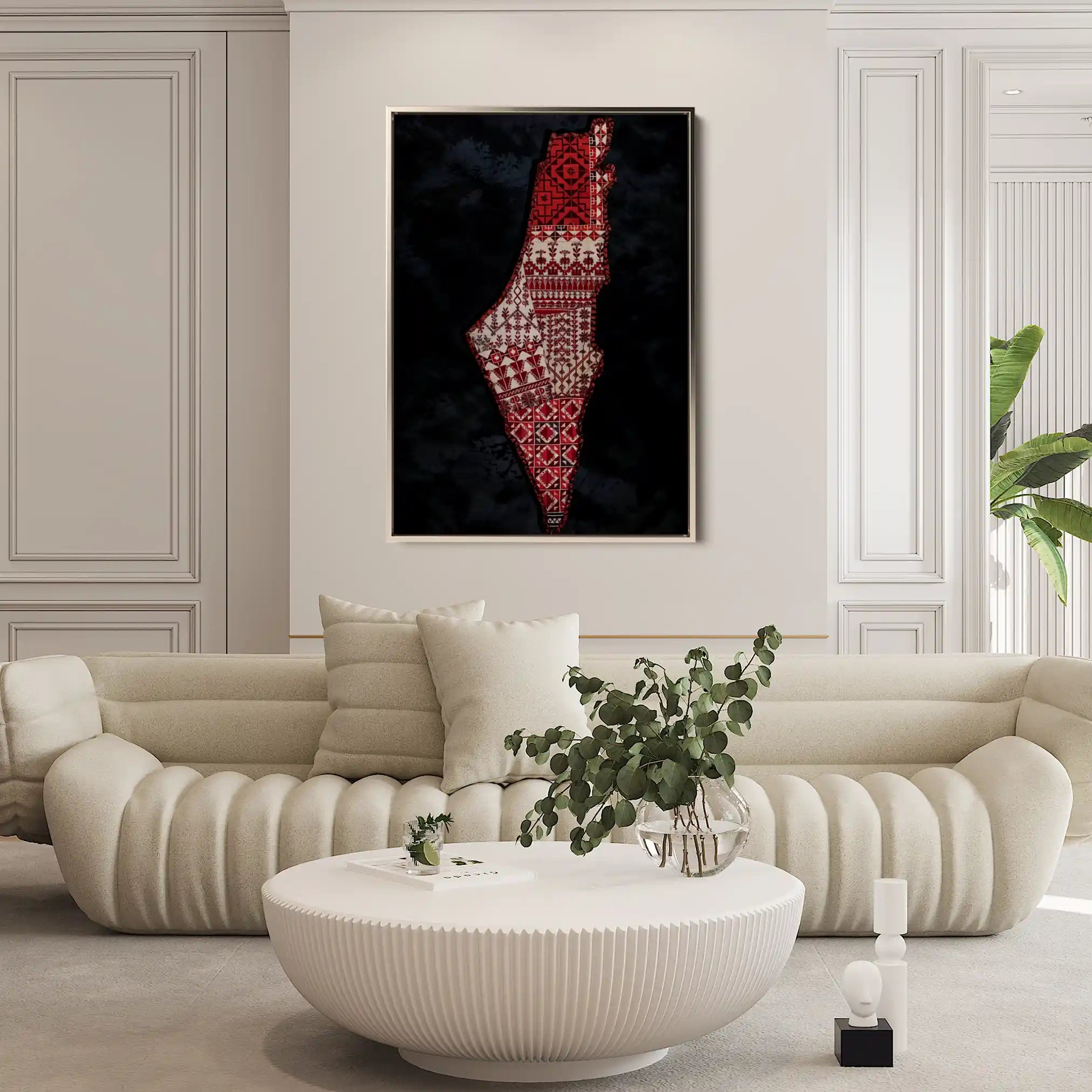 Palestine 073 Canvas Art 60 x 40 cm / Black