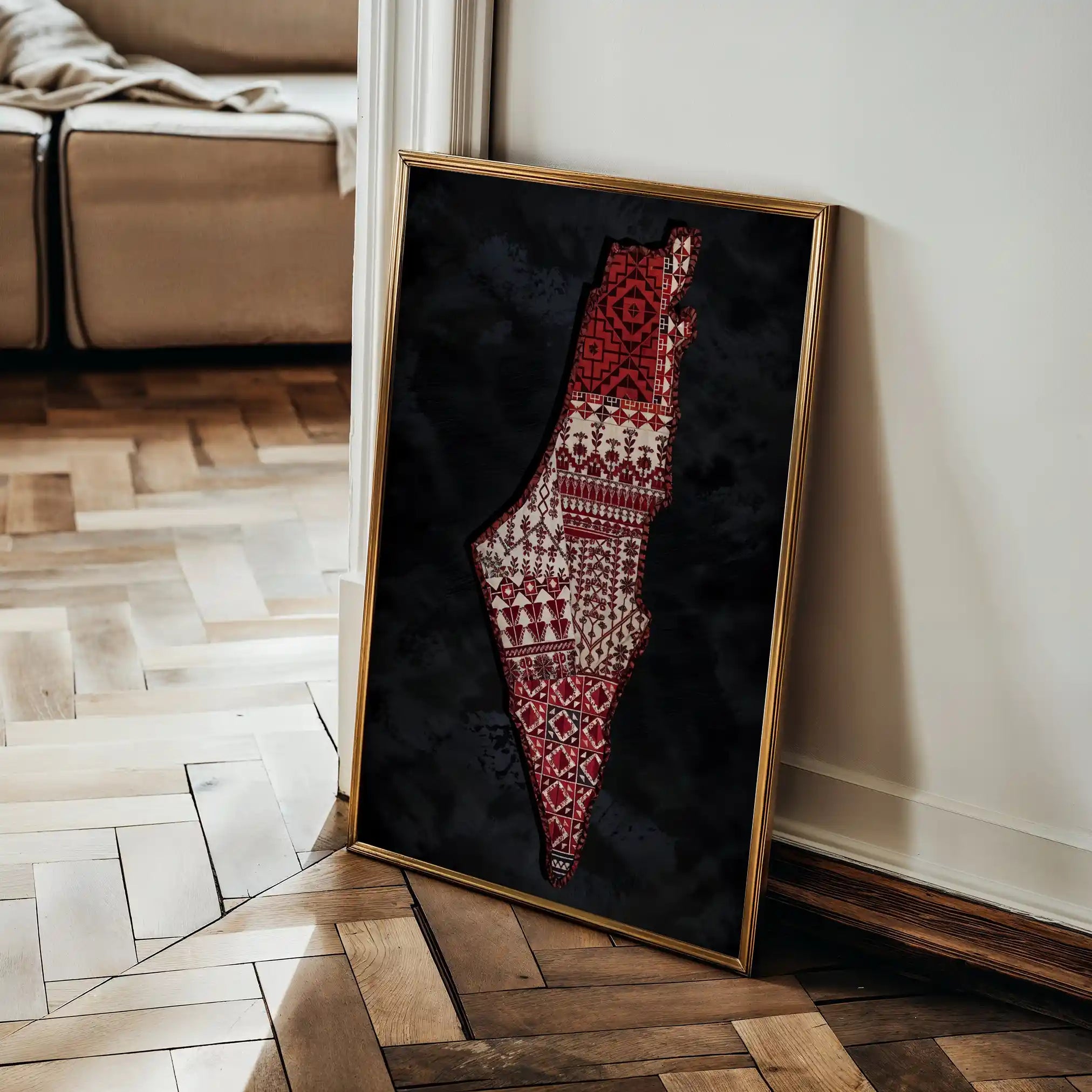 Palestine 073 Canvas Art 60 x 40 cm / Black