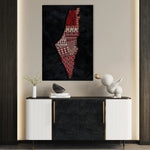 Palestine 073 Canvas Art 60 x 40 cm / Black