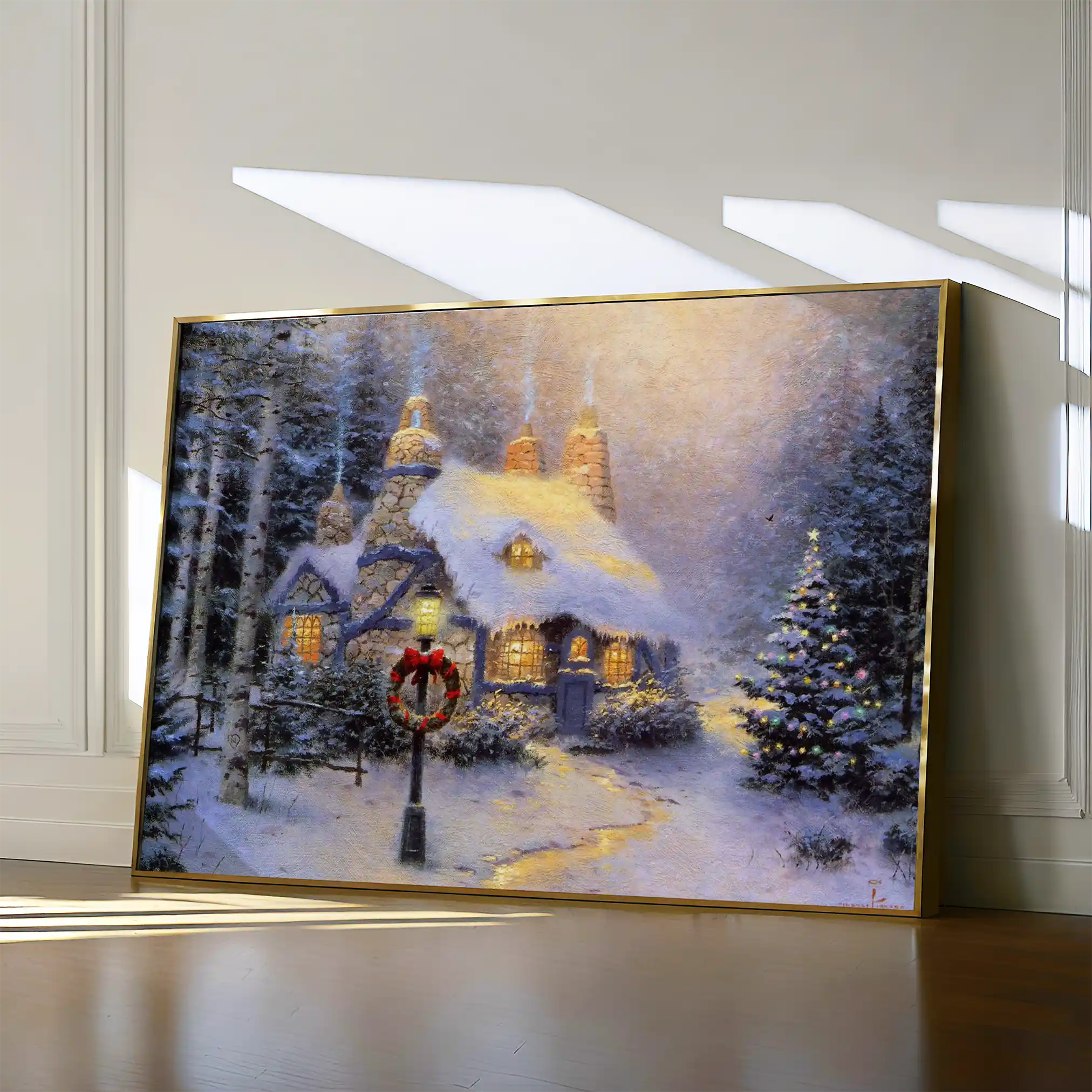 Landscape 074 Canvas Art 60 x 40 cm / Black