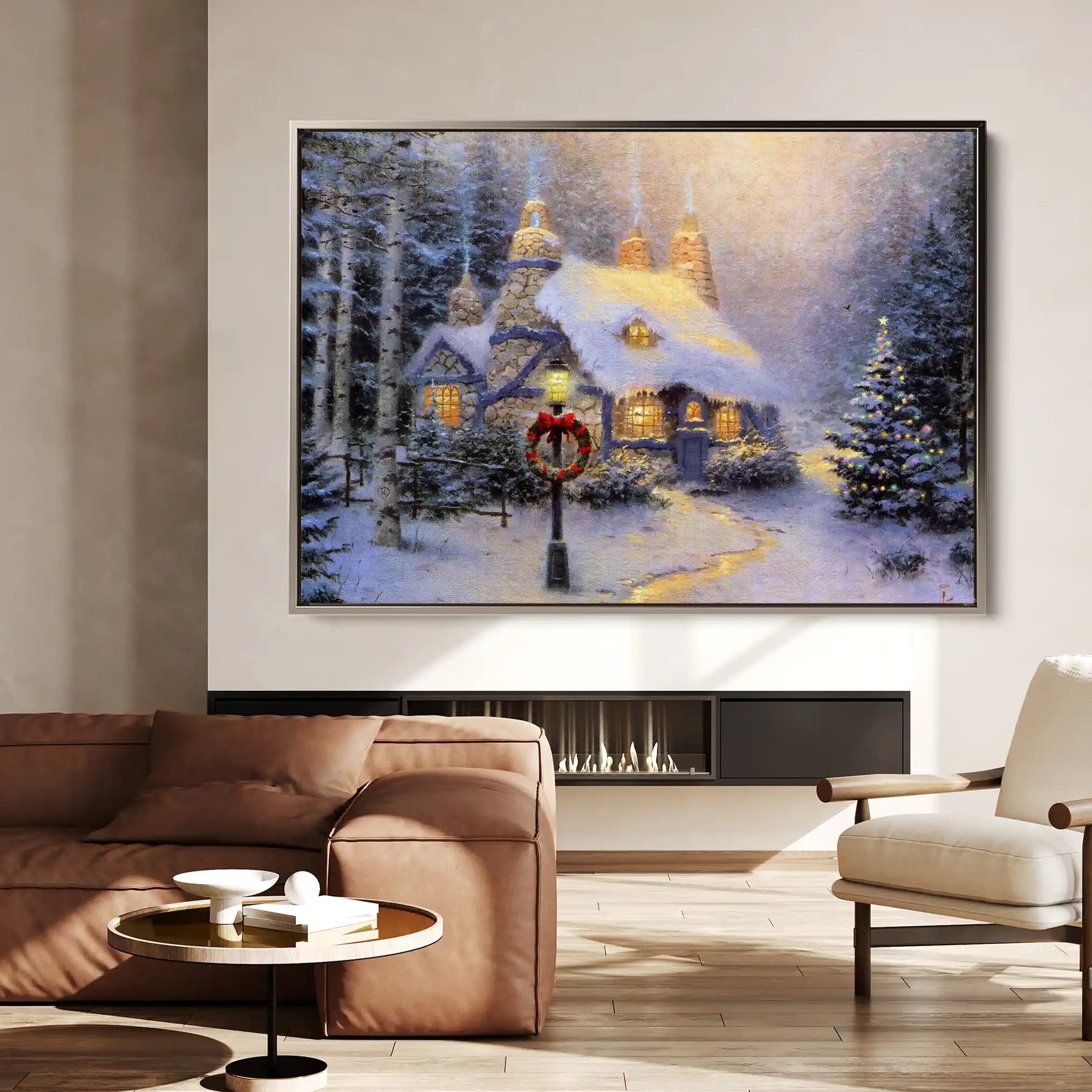 Landscape 074 Canvas Art 60 x 40 cm / Black