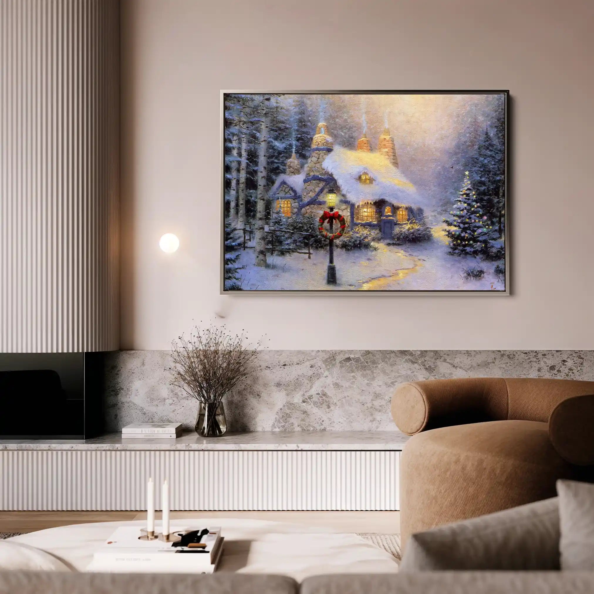 Landscape 074 Canvas Art 60 x 40 cm / Black