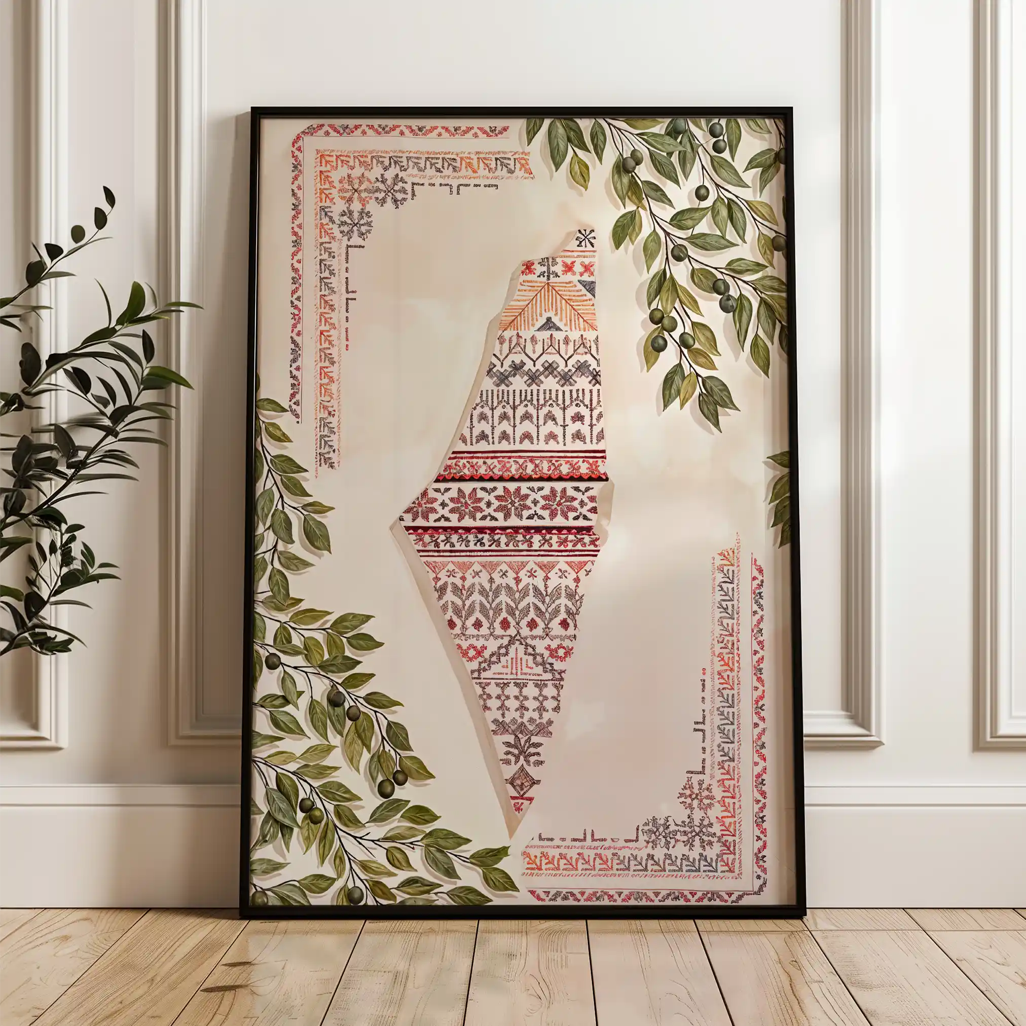 Palestine 074 Canvas Art 60 x 40 cm / Black