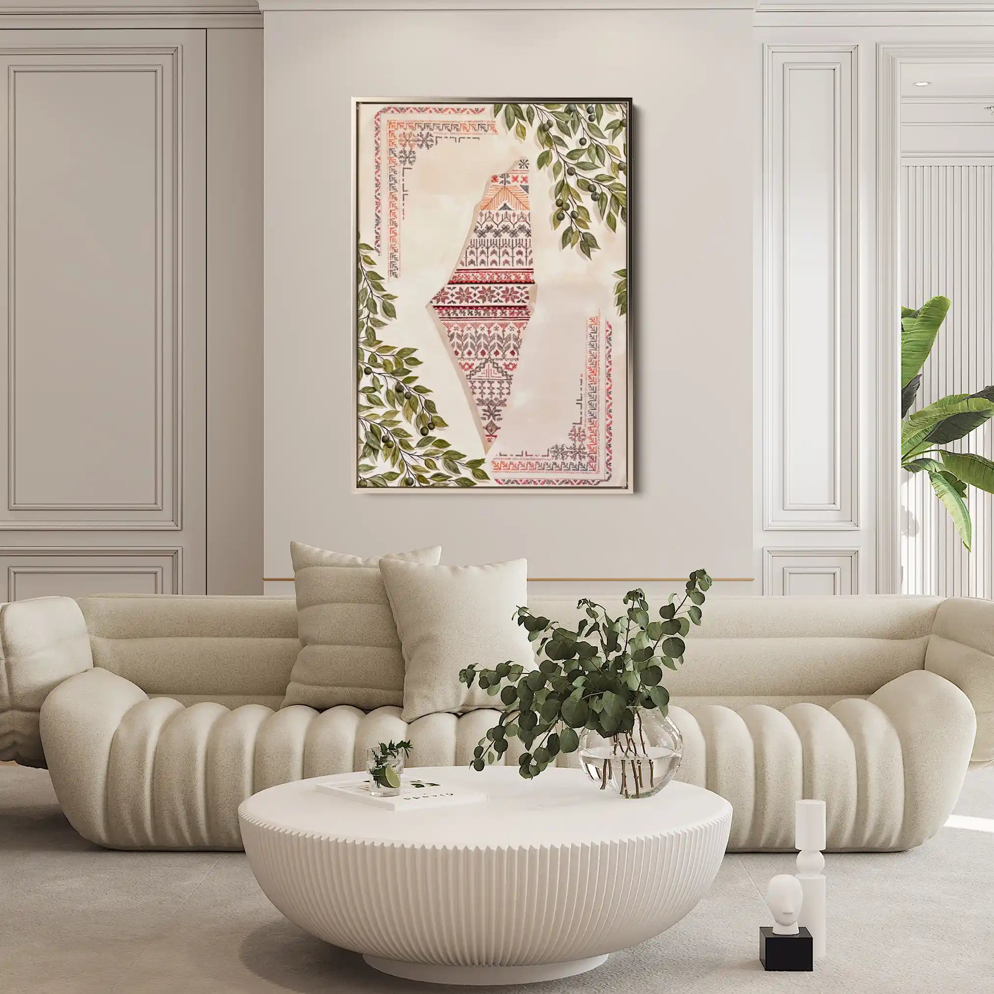 Palestine 074 Canvas Art 60 x 40 cm / Black