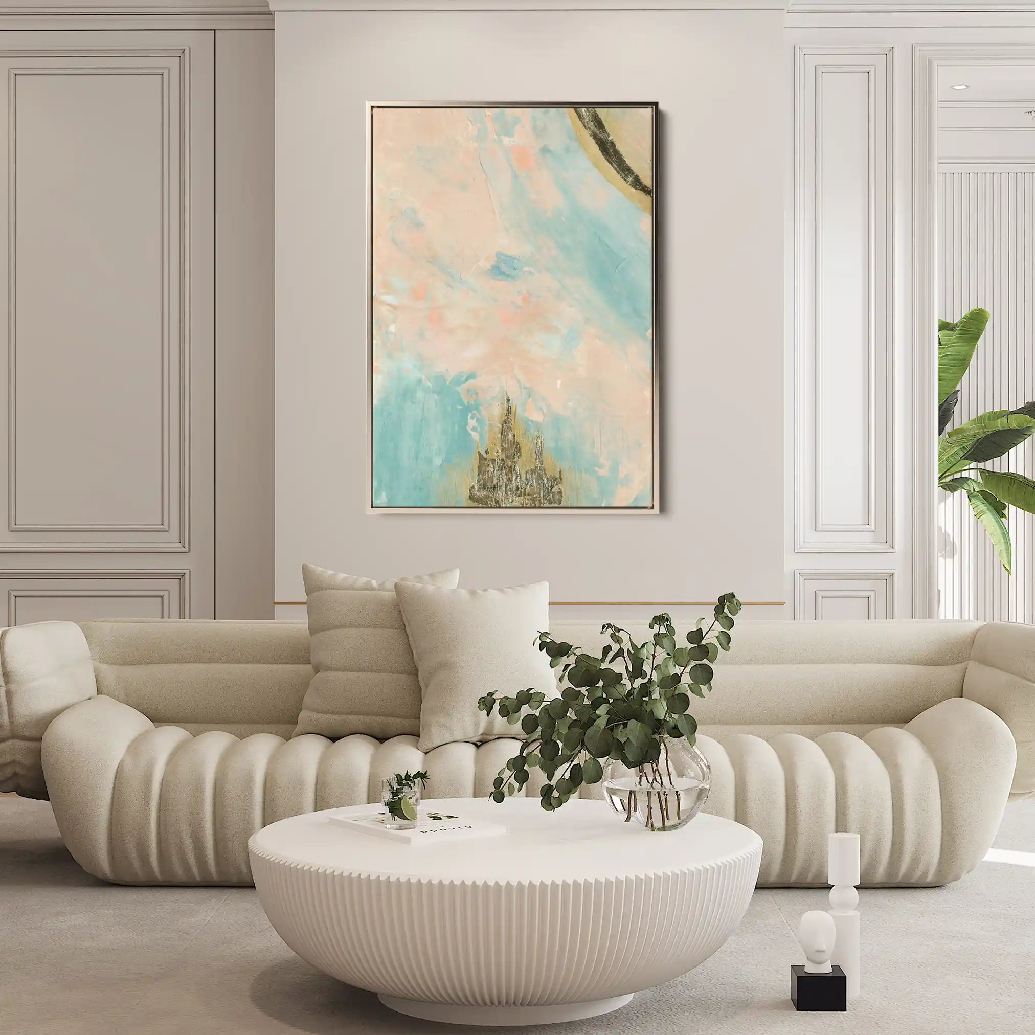 Abstract 075 Canvas Art 60 x 40 cm / Black