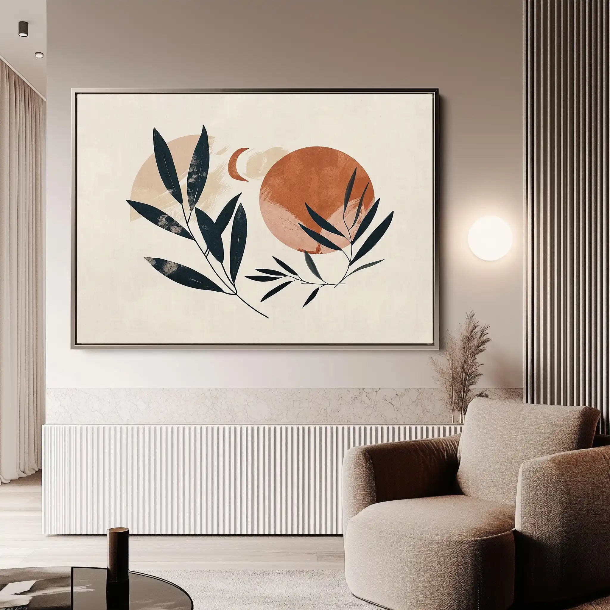 Boho 075 Canvas Art 60 x 40 cm / Black