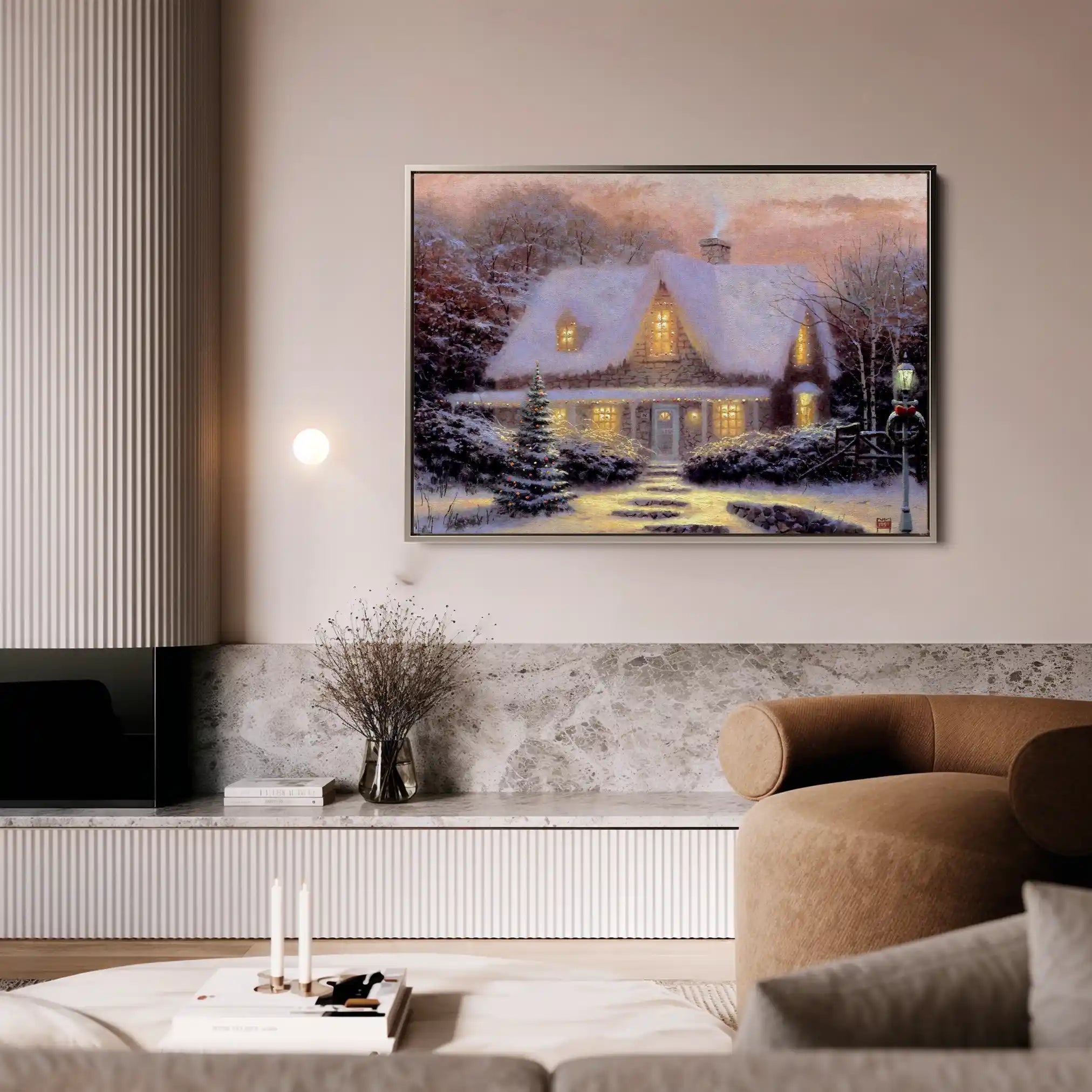 Landscape 075 Canvas Art 60 x 40 cm / Black