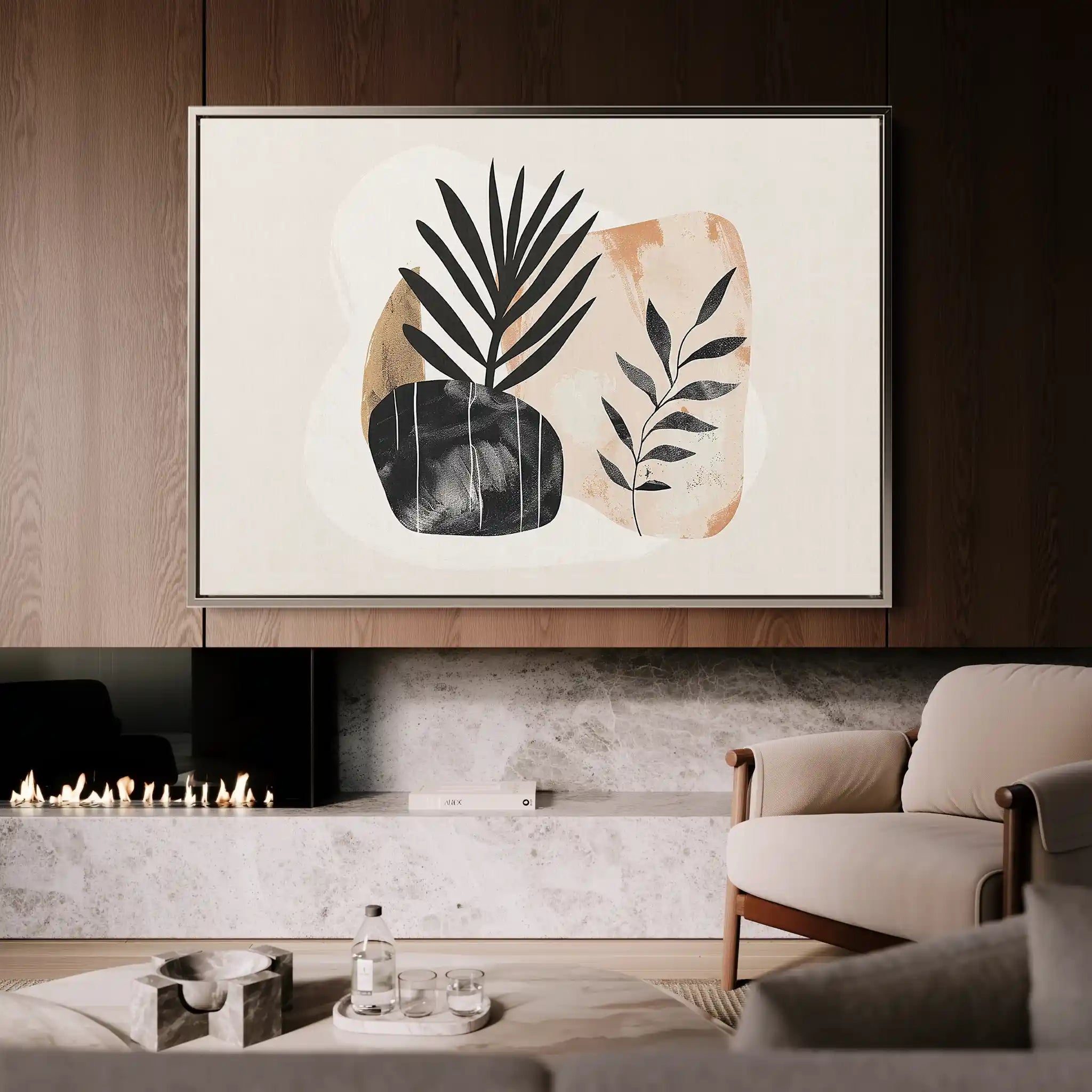 Boho 076 Canvas Art 60 x 40 cm / Black