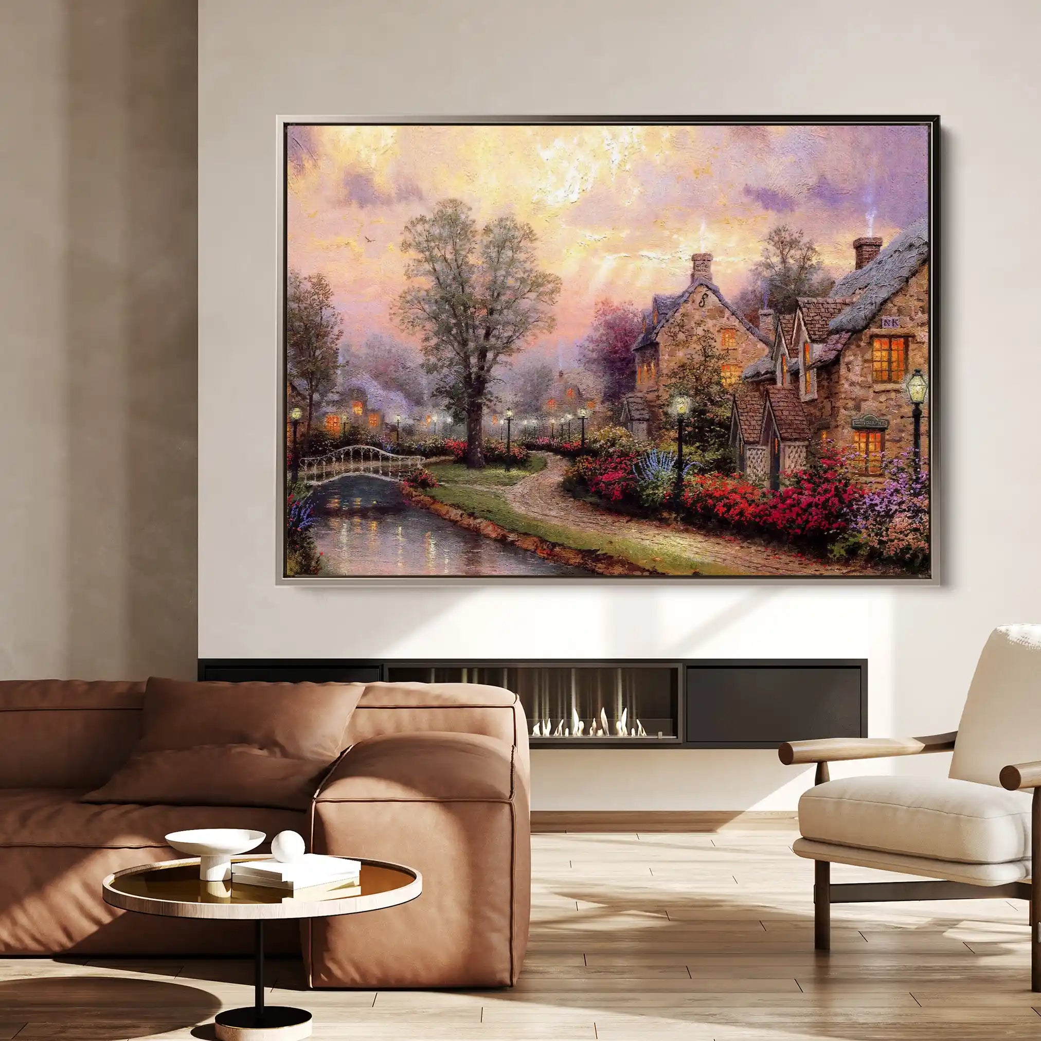 Landscape 076 Canvas Art 60 x 40 cm / Black