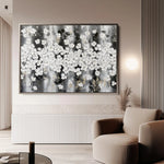 Floral 077 Canvas Art 60 x 40 cm / Black