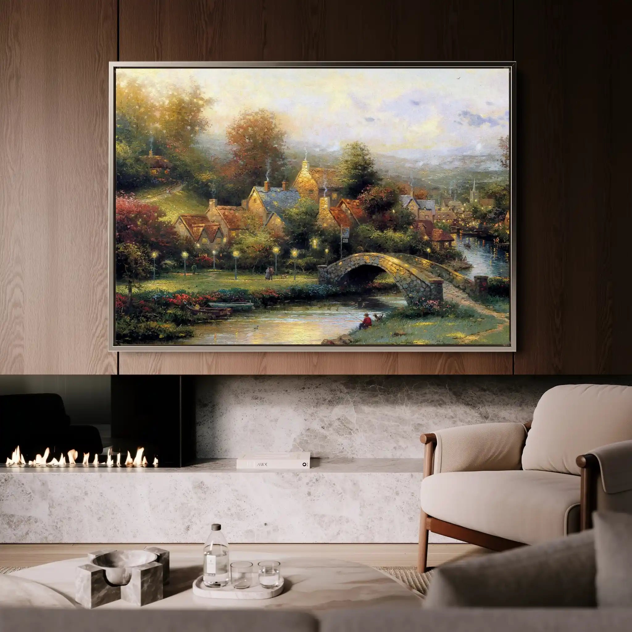 Landscape 077 Canvas Art 60 x 40 cm / Black