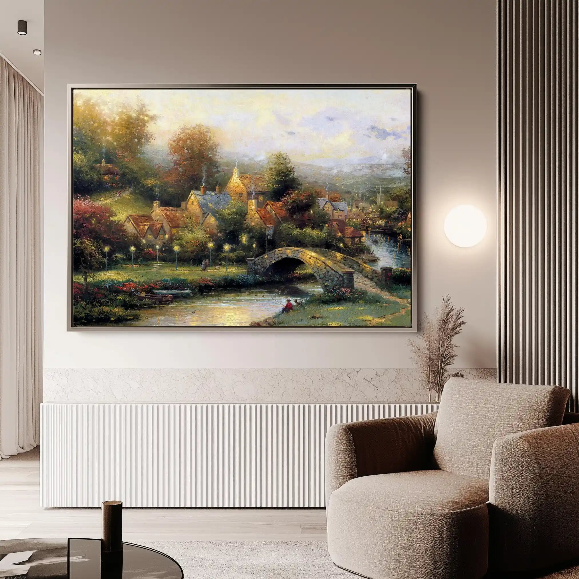 Landscape 077 Canvas Art 60 x 40 cm / Black