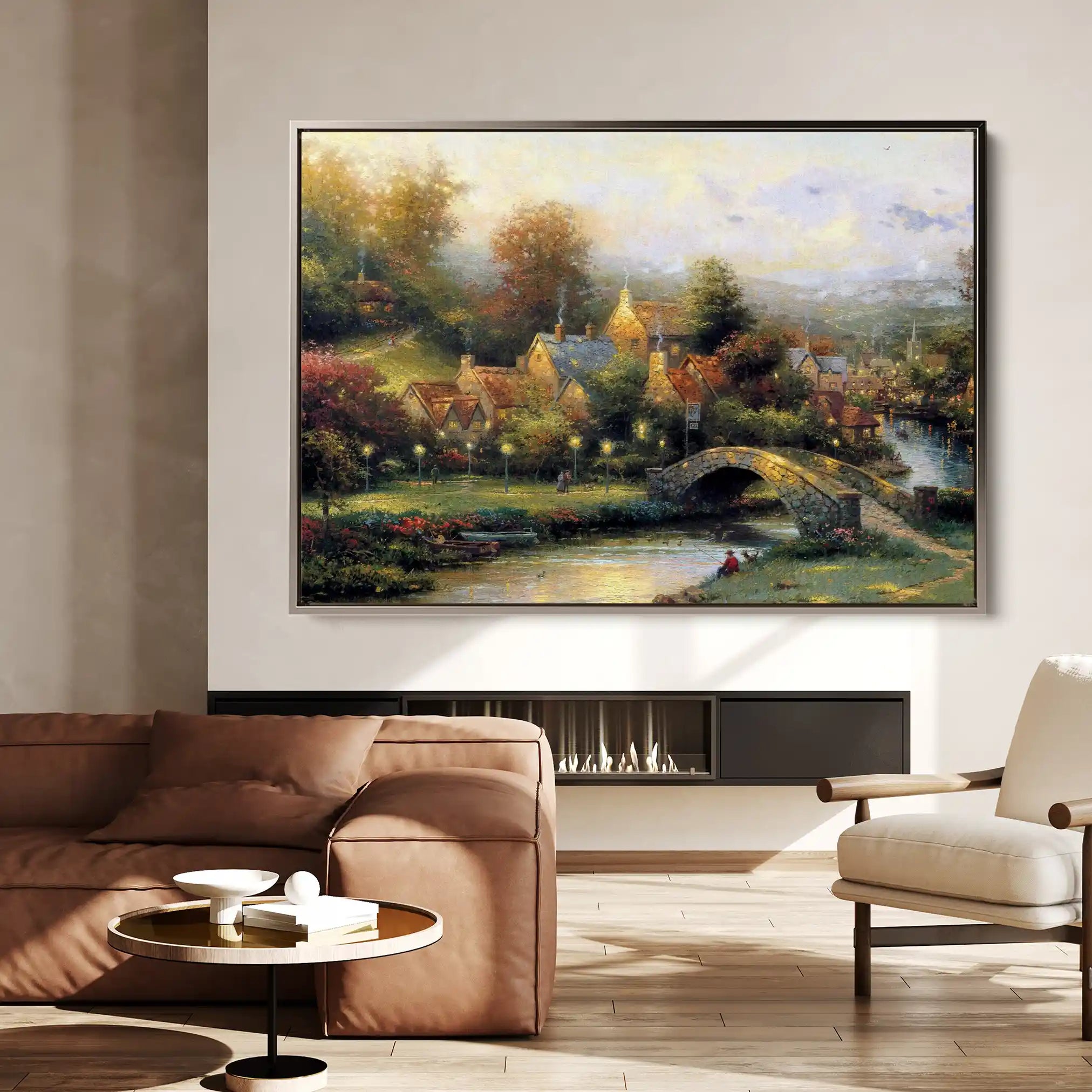 Landscape 077 Canvas Art 60 x 40 cm / Black