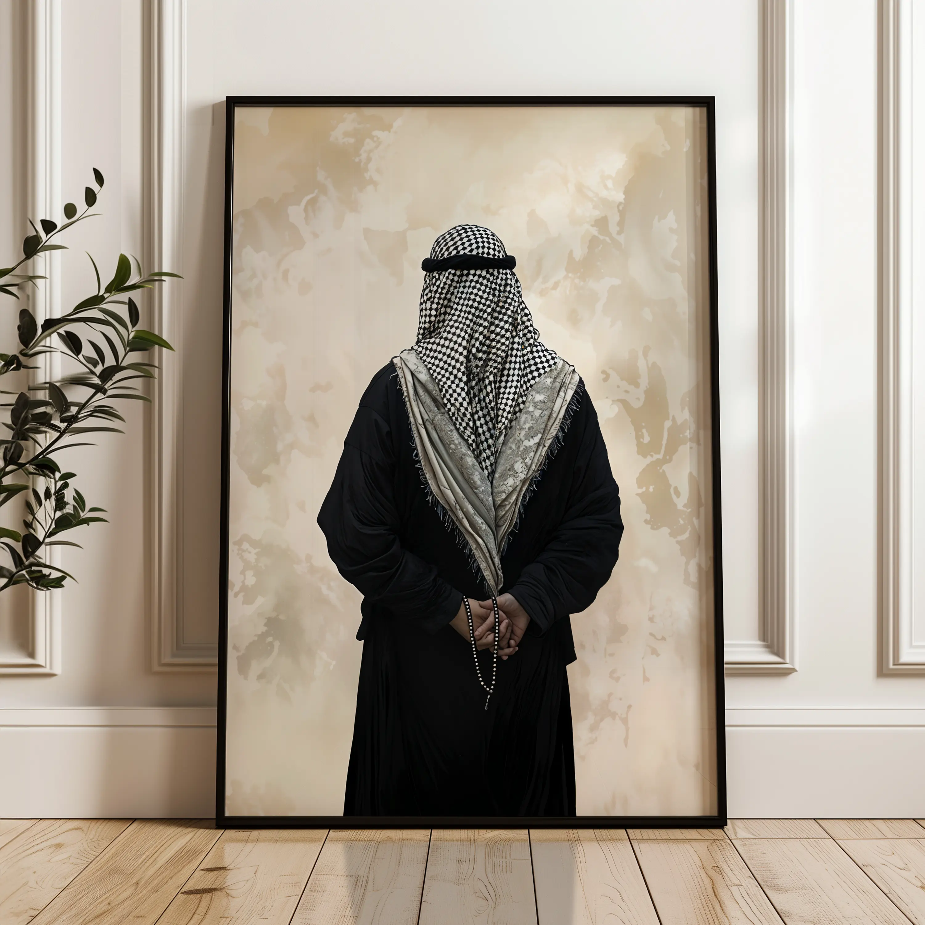 Palestine 077 Canvas Art 60 x 40 cm / Black