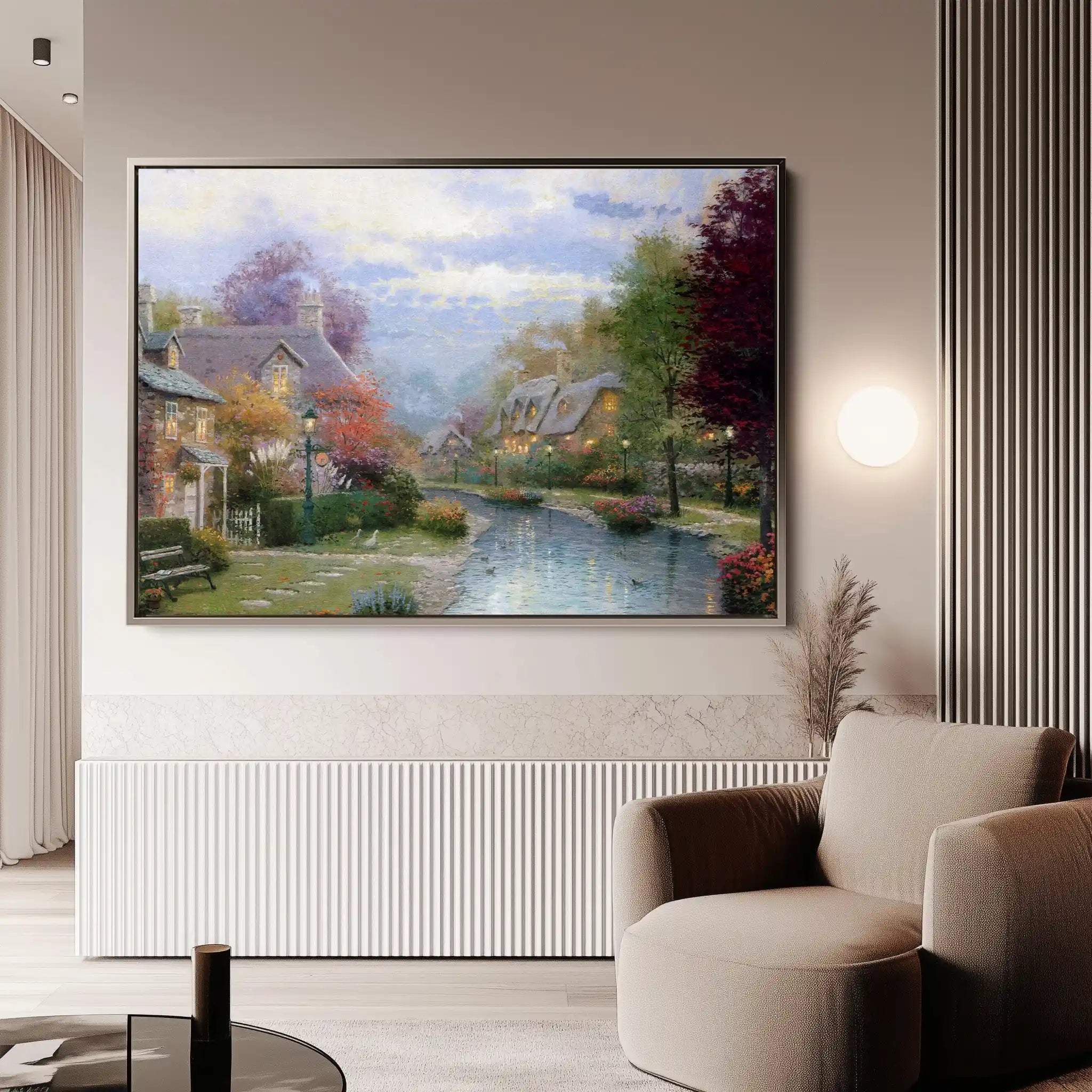 Landscape 079 Canvas Art 60 x 40 cm / Black
