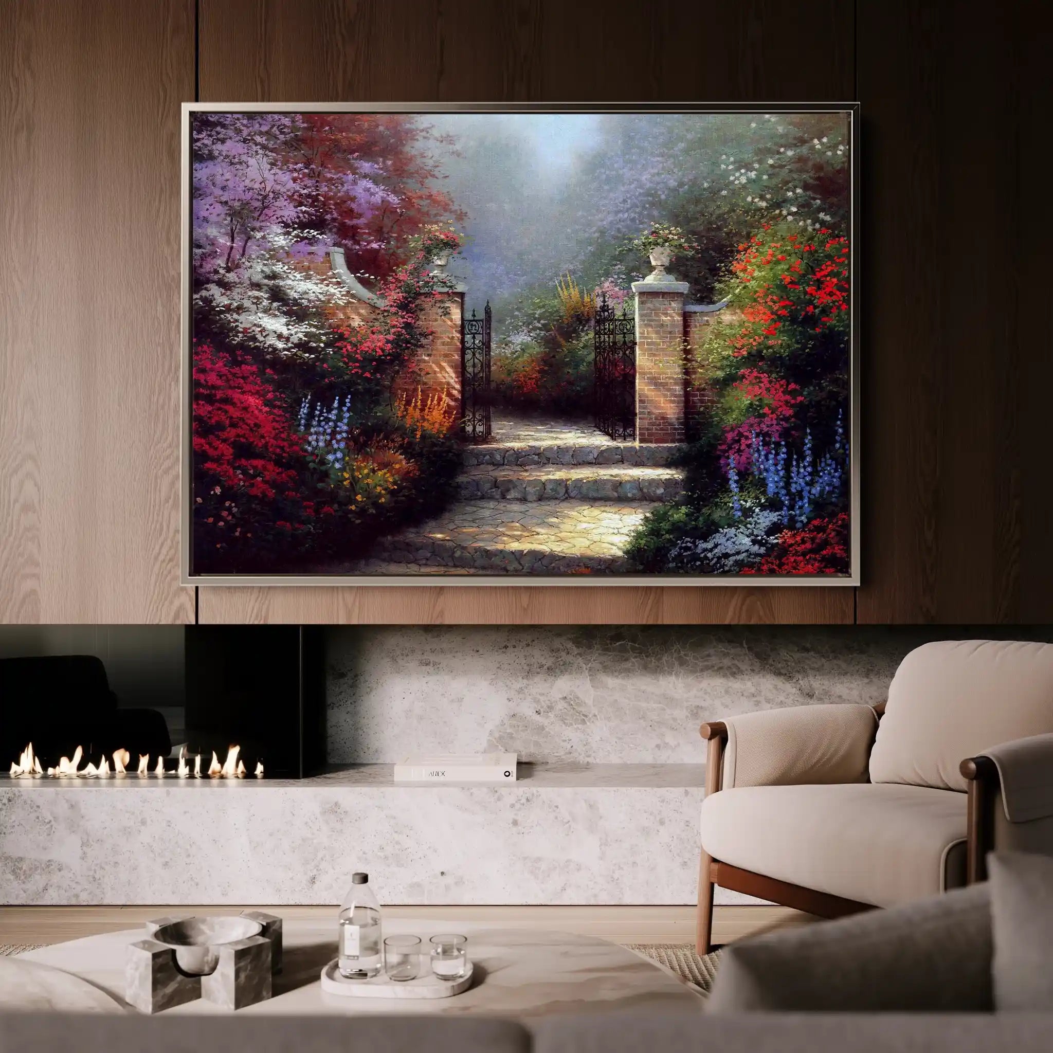Landscape 080 Canvas Art 60 x 40 cm / Black