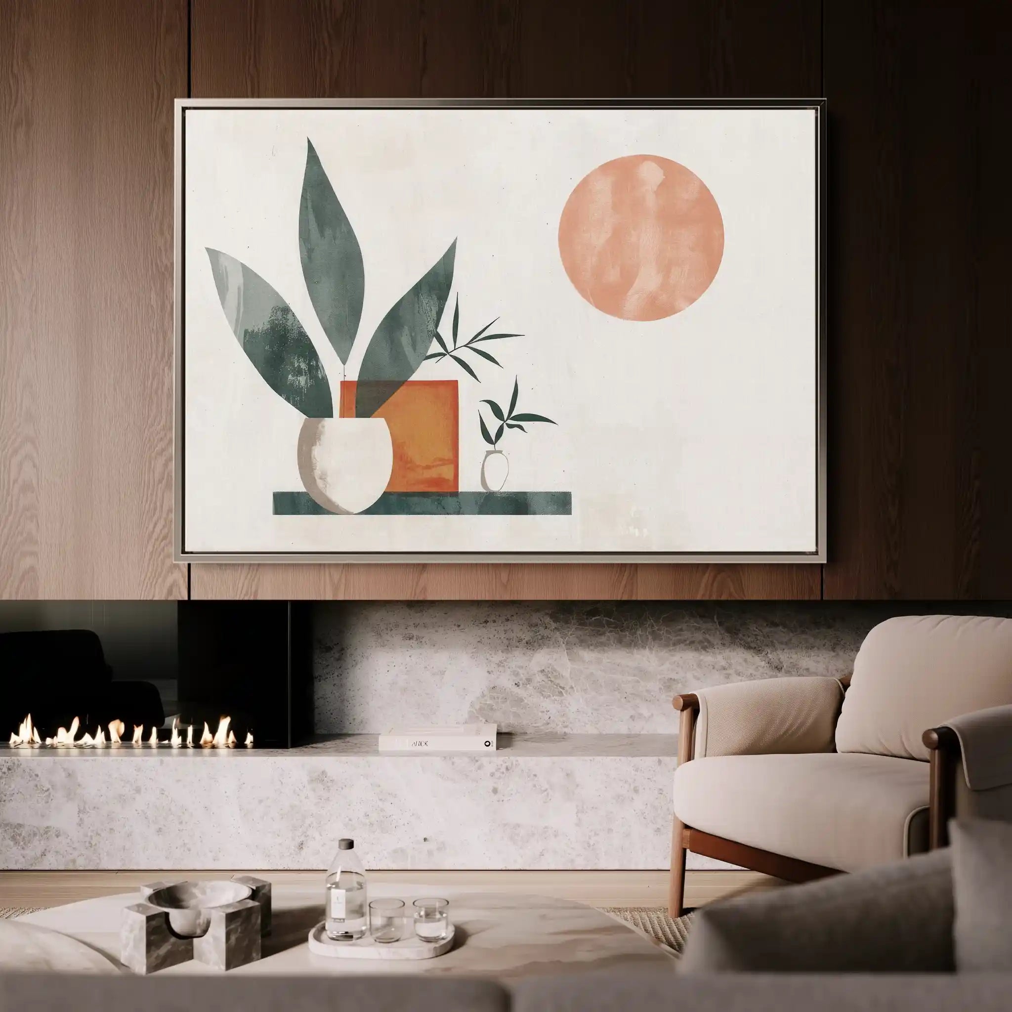 Boho 081 Canvas Art 60 x 40 cm / Black